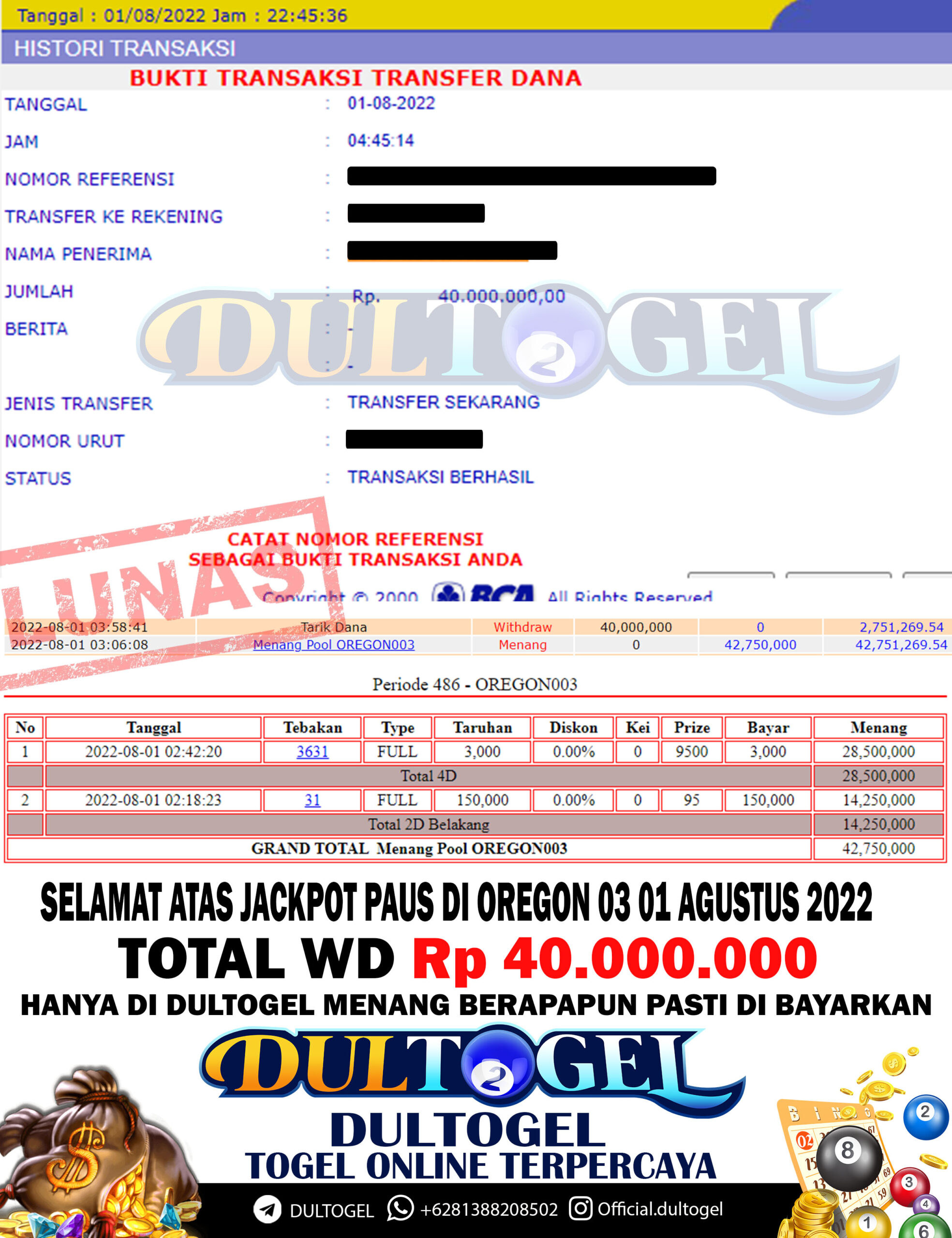 BUKTI JP DULTOGEL 01 AGUSTUS 2022
