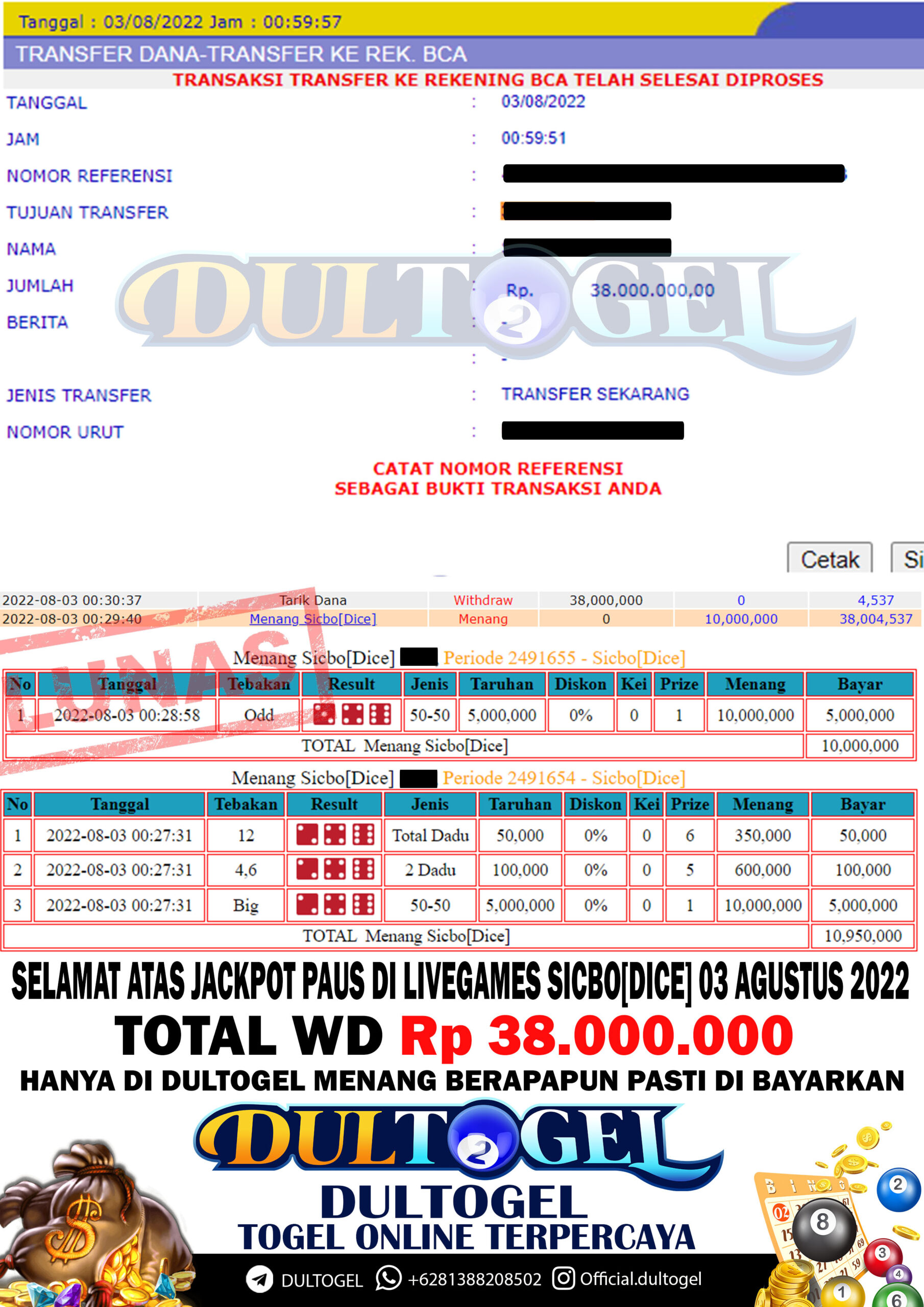 BUKTI JP DULTOGEL 03 AGUSTUS 2022