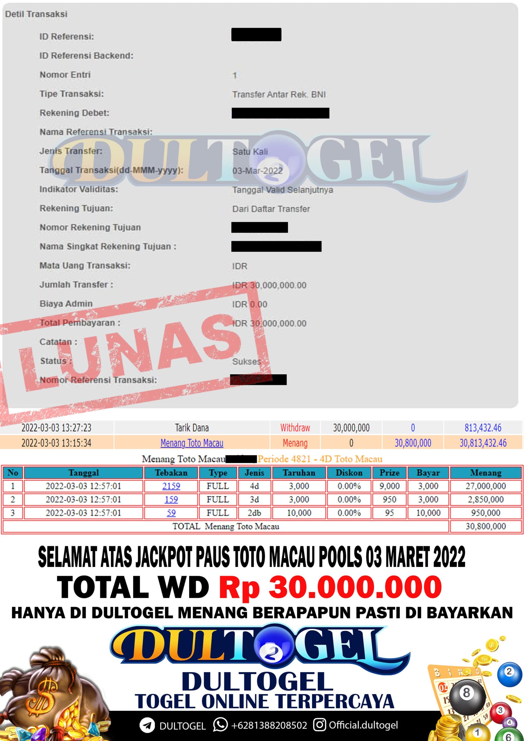 BUKTI JP DULTOGEL 3 MARET 2022