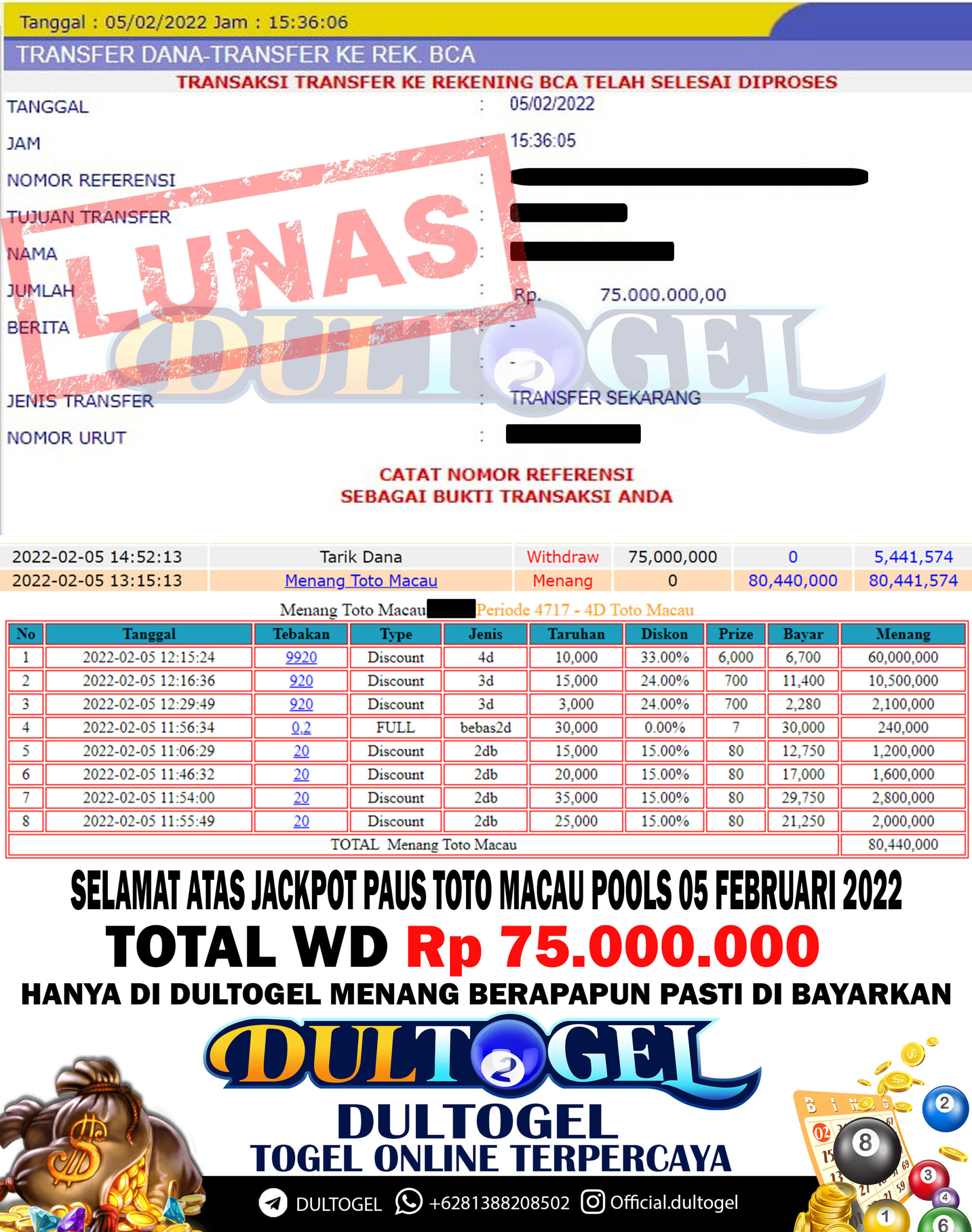 BUKTI JP DULTOGEL 05 FEBRUARI 2022