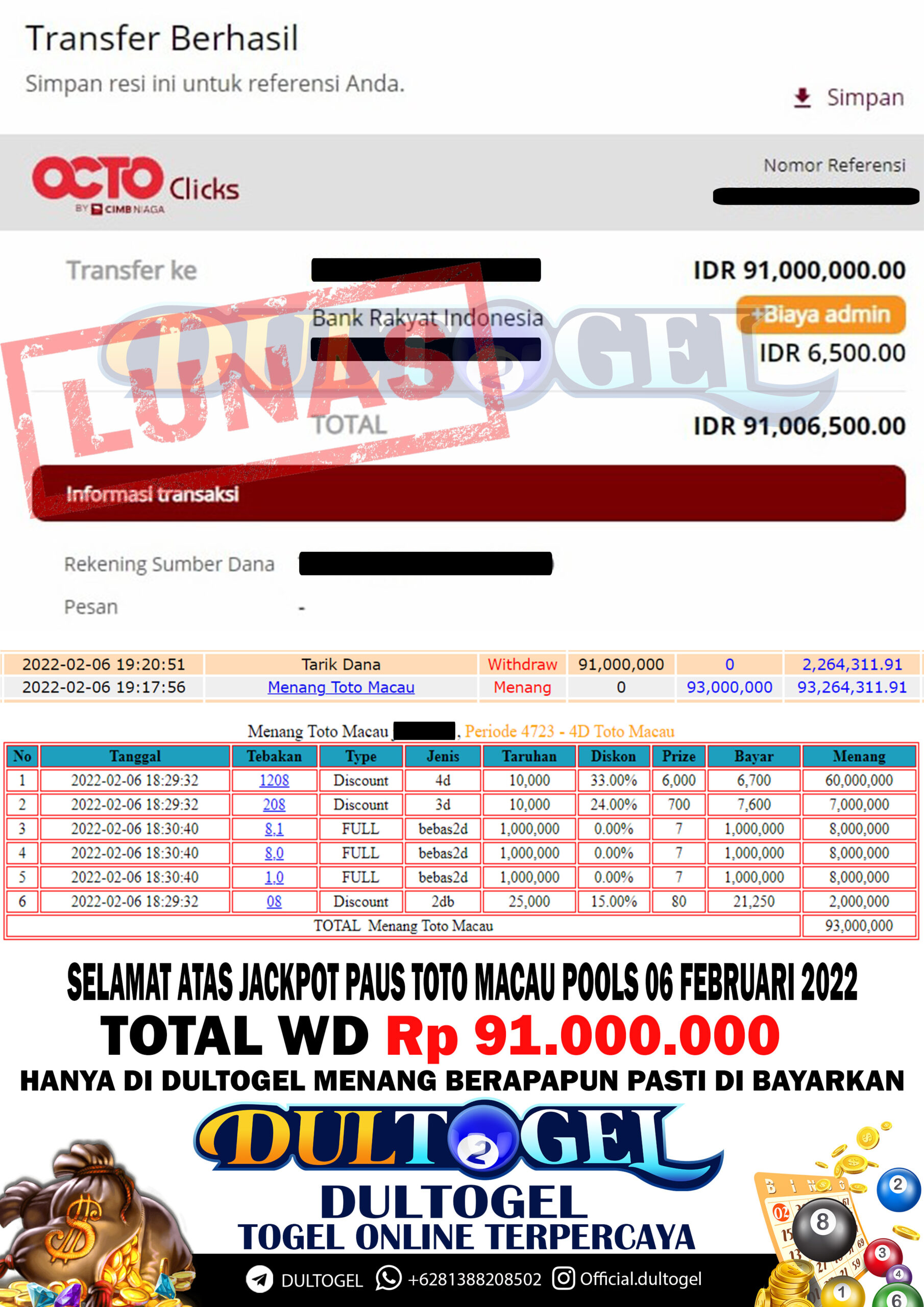 BUKTI JP DULTOGEL 6 FEBRUARI 2022