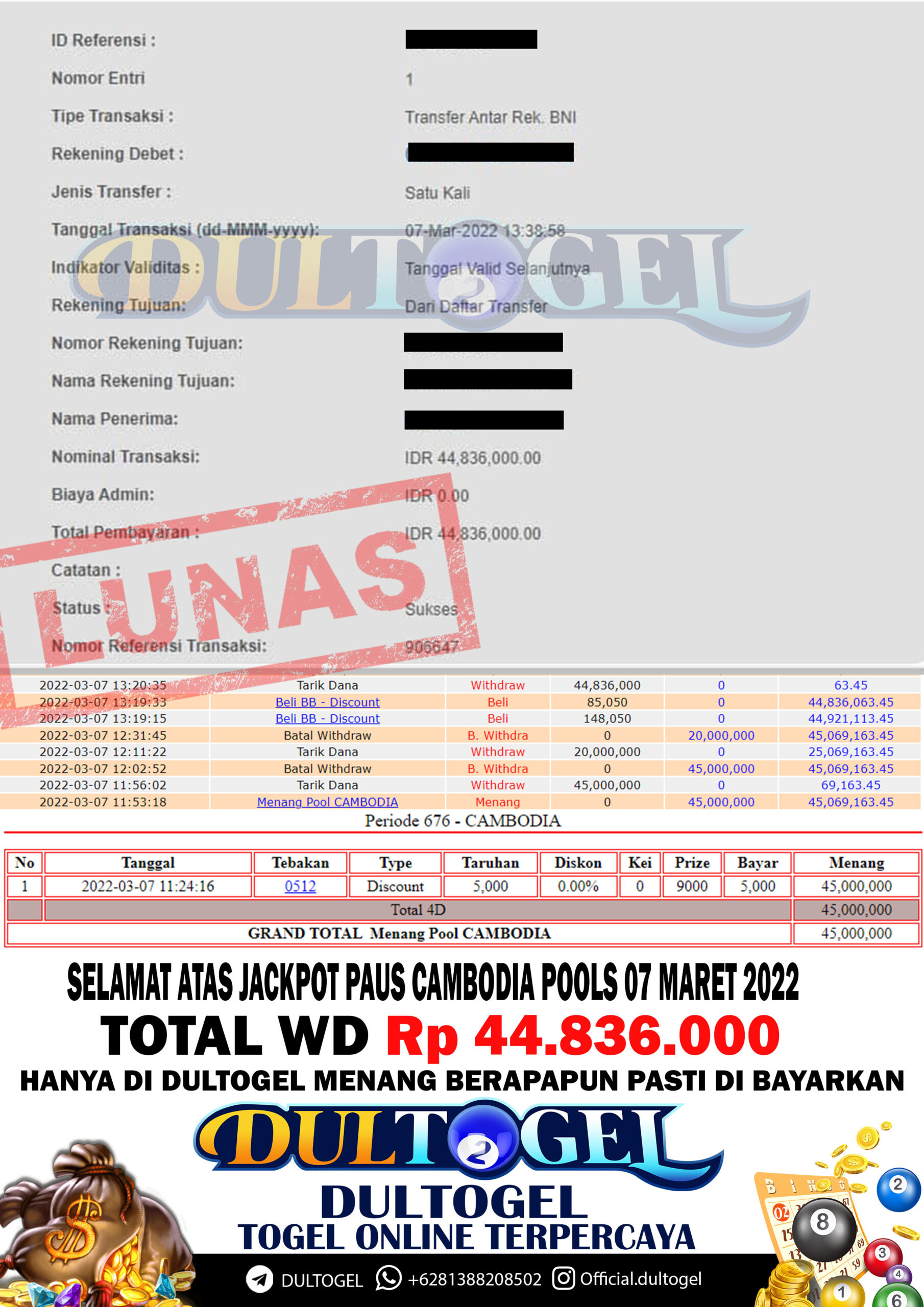 BUKTI JP DULTOGEL 7 MARET 2022