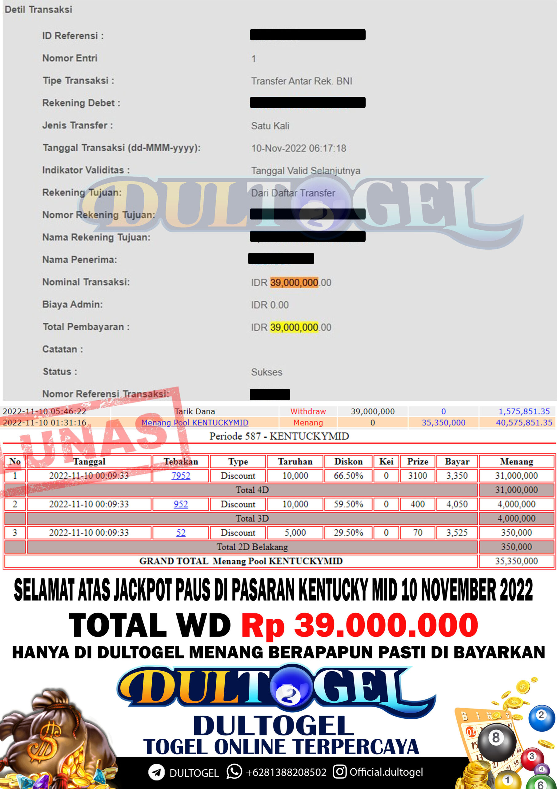 BUKTI JP DULTOGEL 10 NOVEMBER 2022