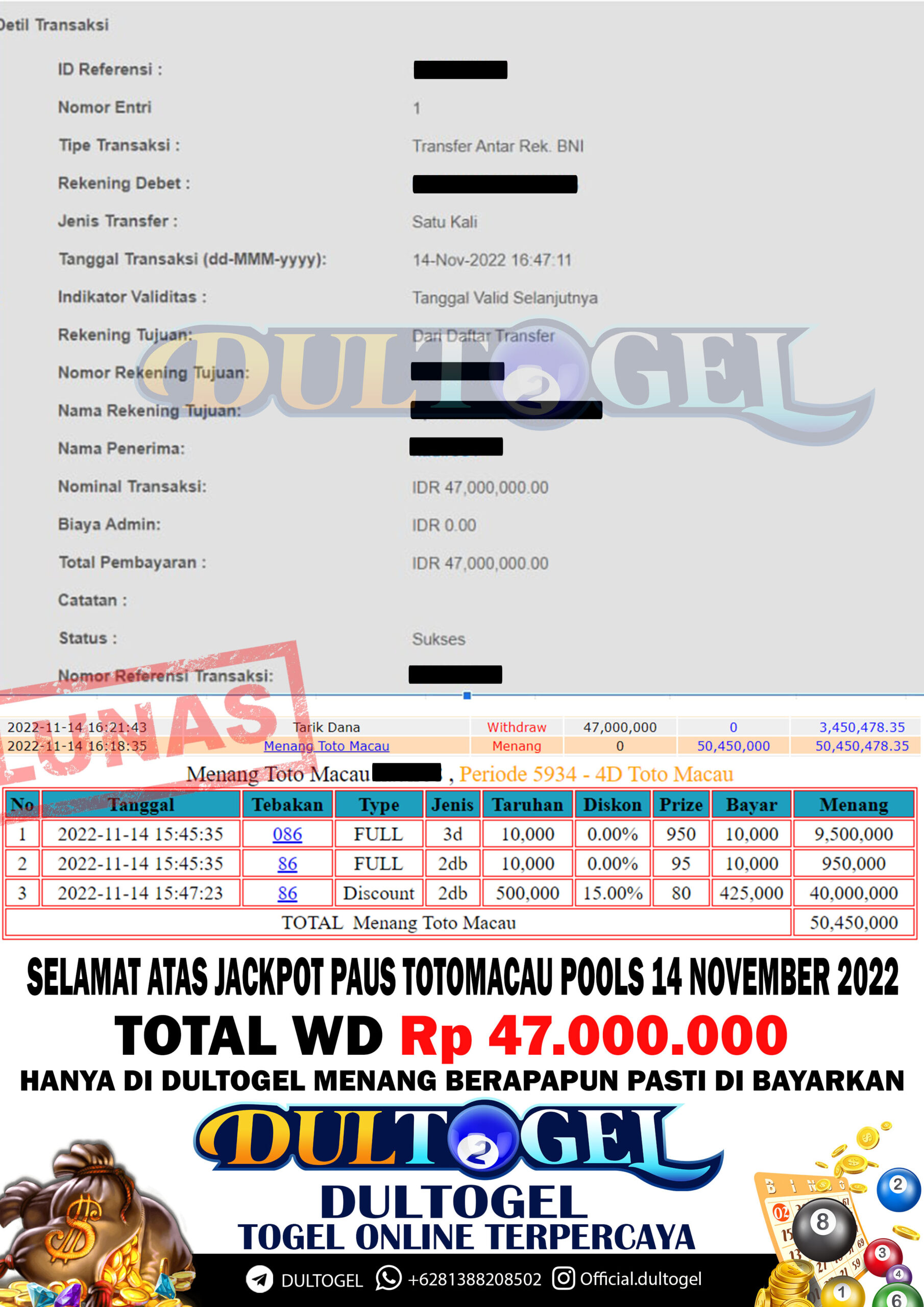 BUKTI JP DULTOGEL 14 NOVEMBER 2022