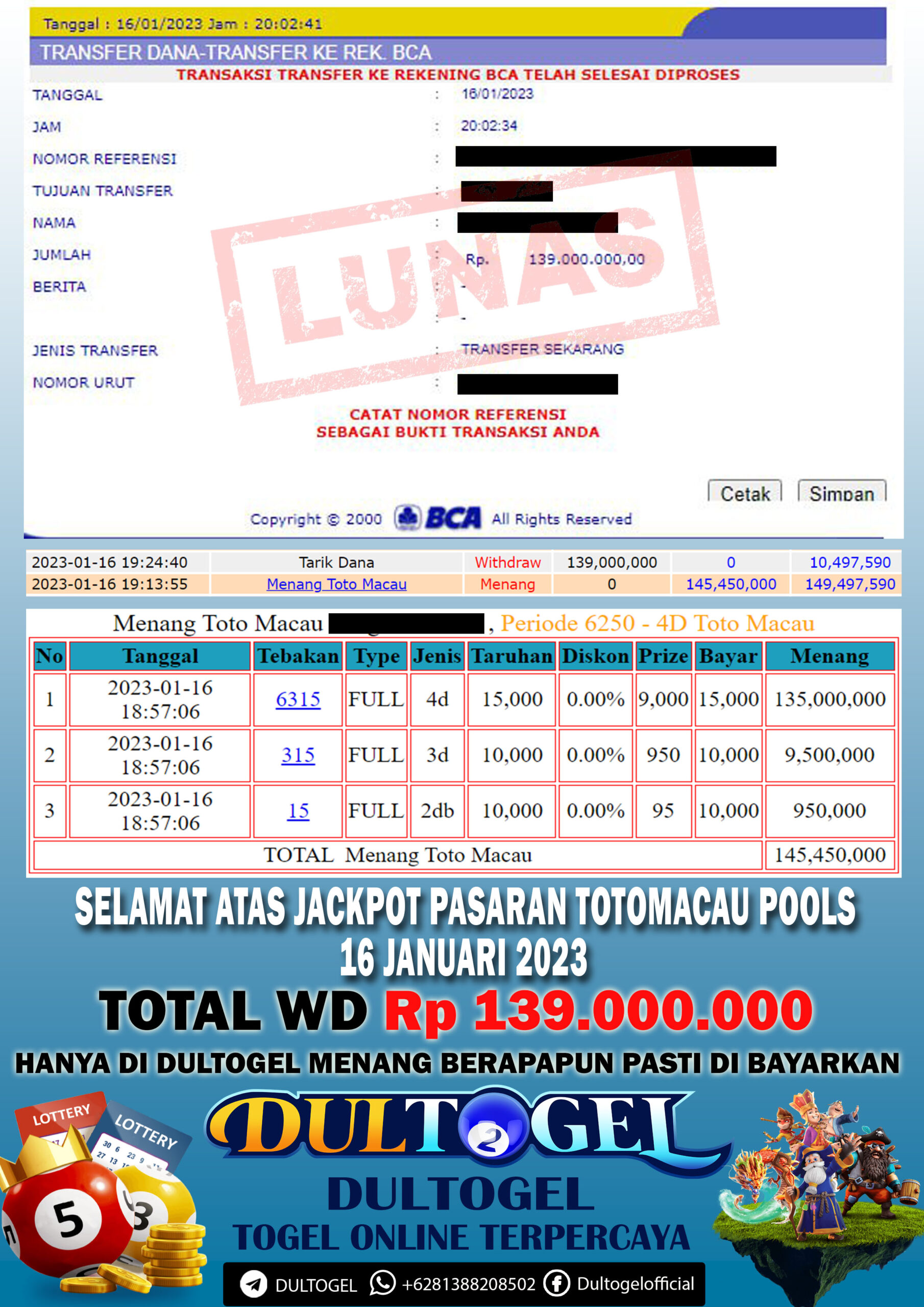 BUKTI JP DULTOGEL 16 JANUARI 2023