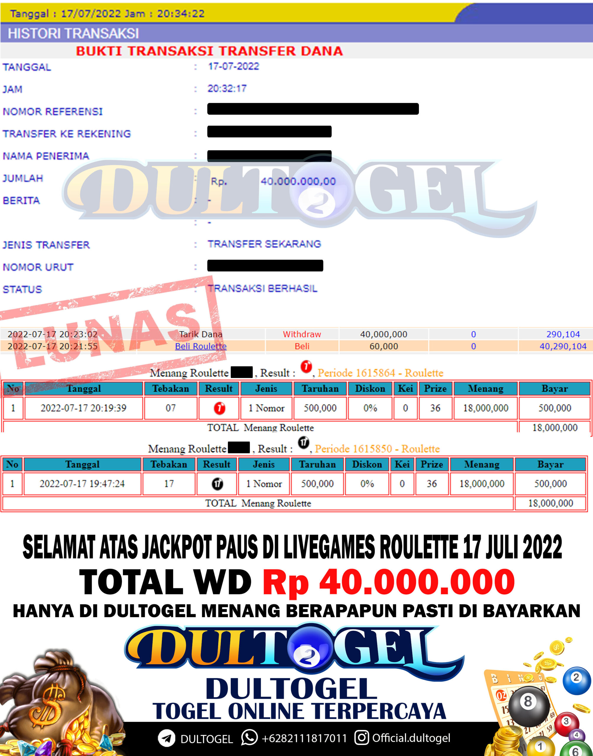 BUKTI JP DULTOGEL 17 JULI 2022