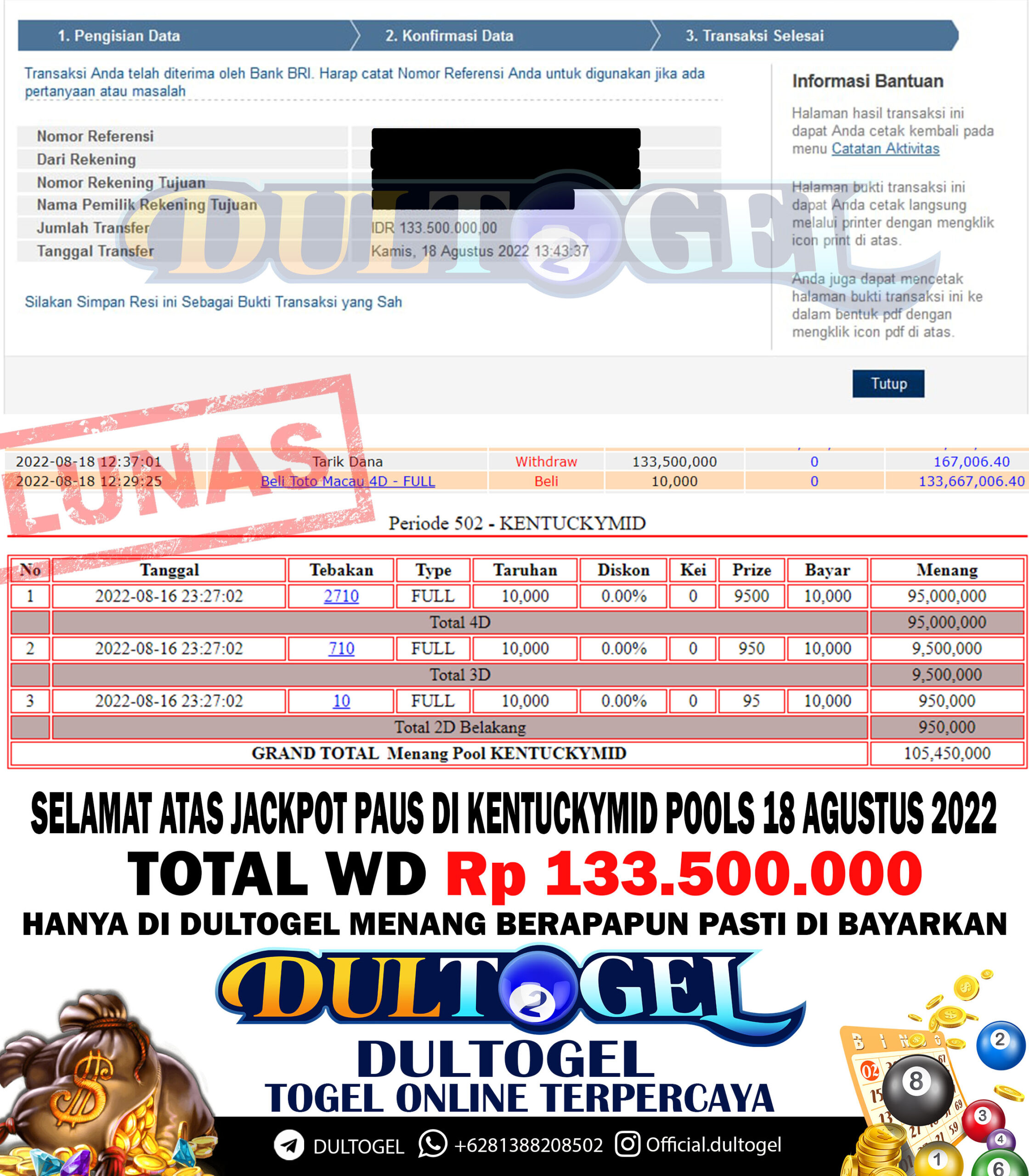 BUKTI JP DULTOGEL 18 AGUSTUS 2022
