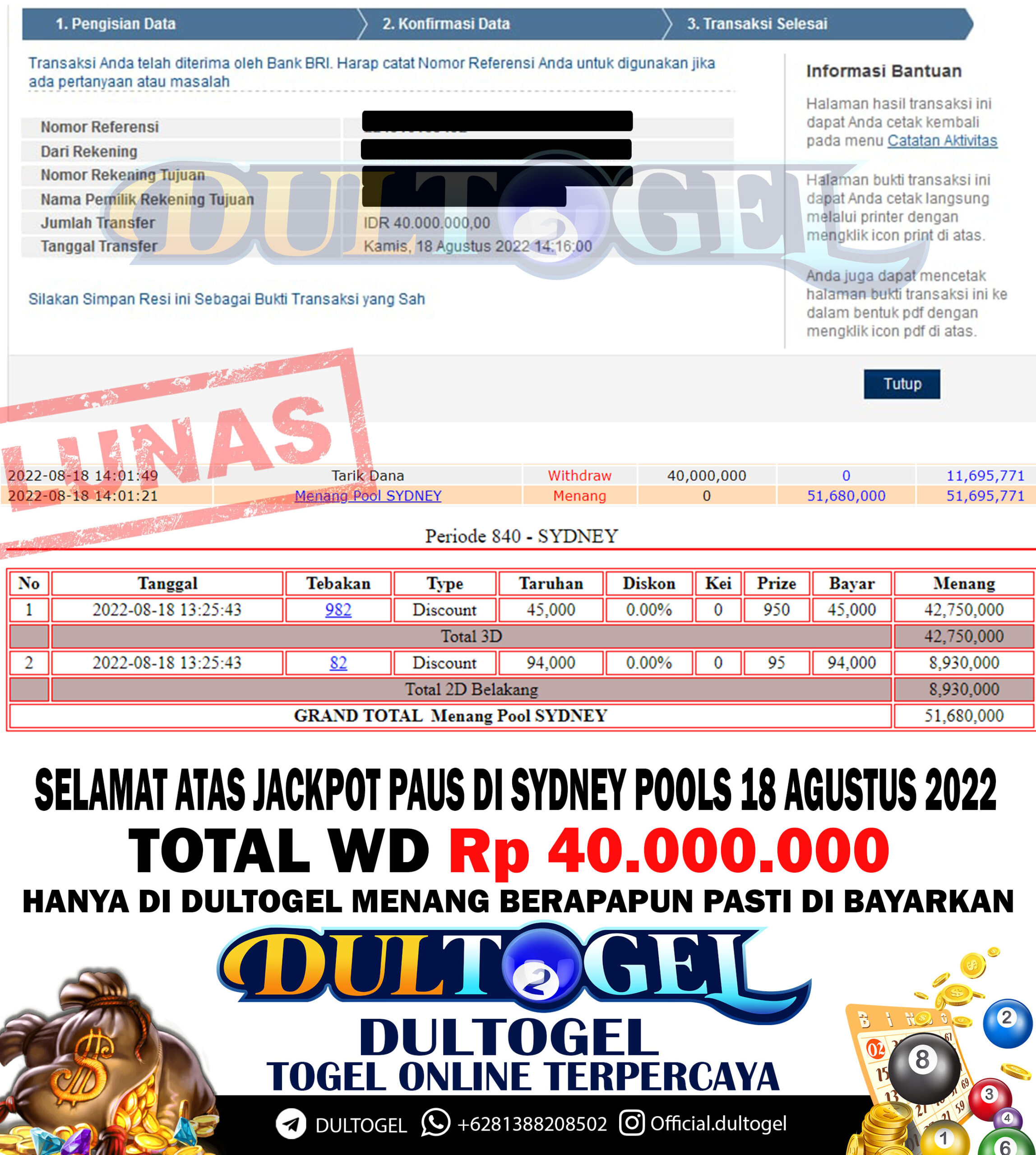 BUKTI JP DULTOGEL 18 AGUSTUS 2022