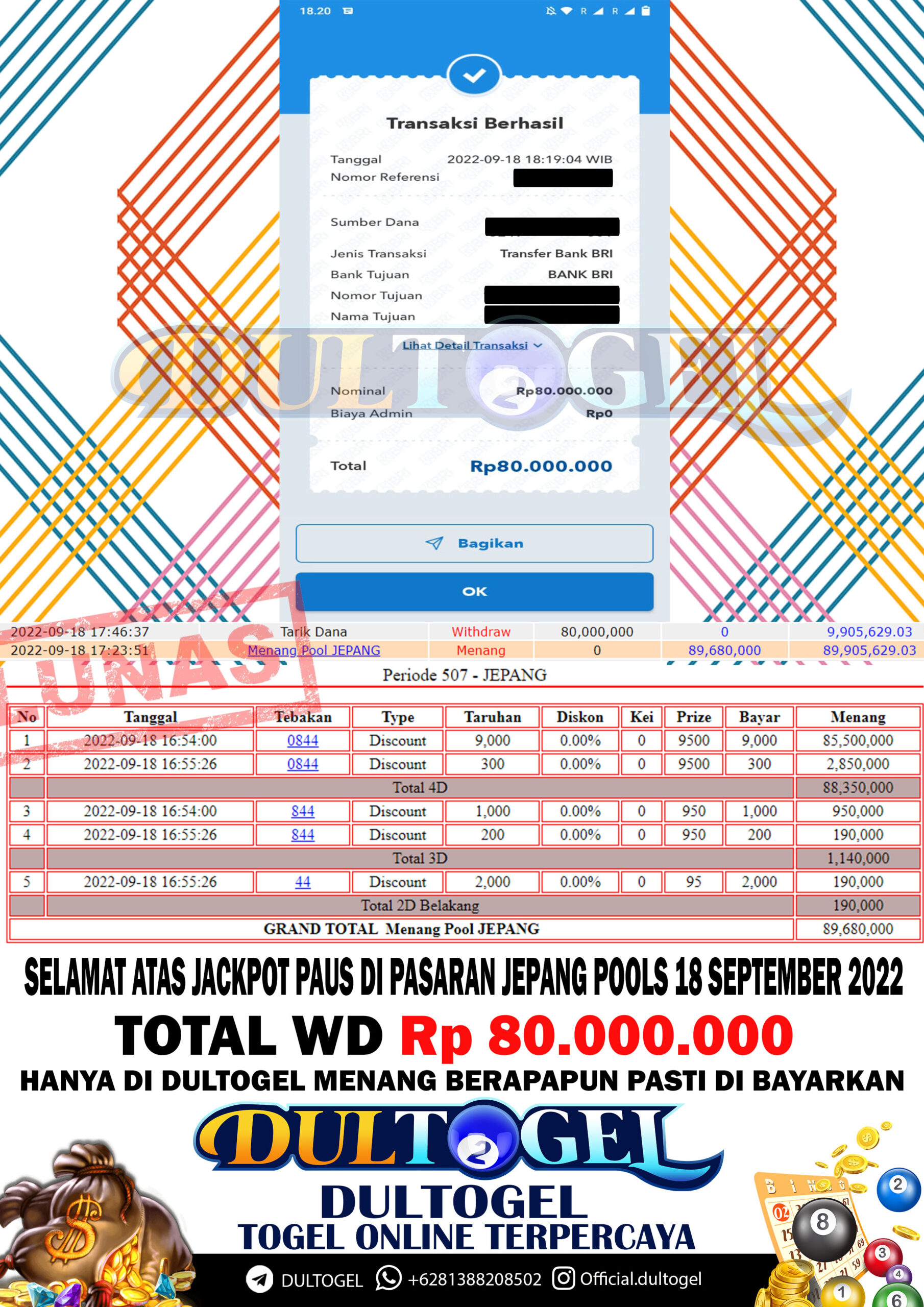 BUKTI JP DULTOGEL 18 SEPTEMBER 2022