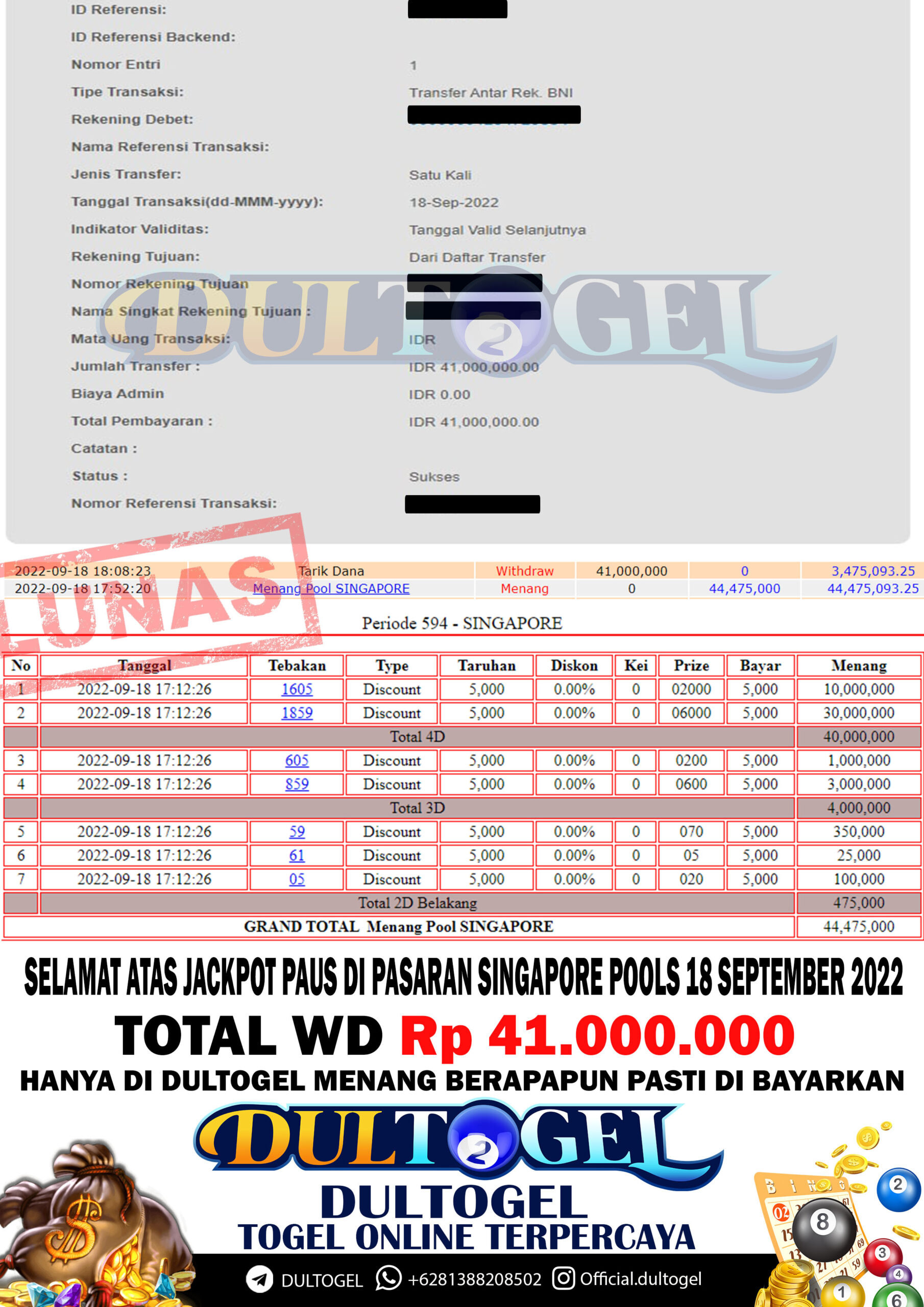 BUKTI JP DULTOGEL 18 SEPTEMBER 2022