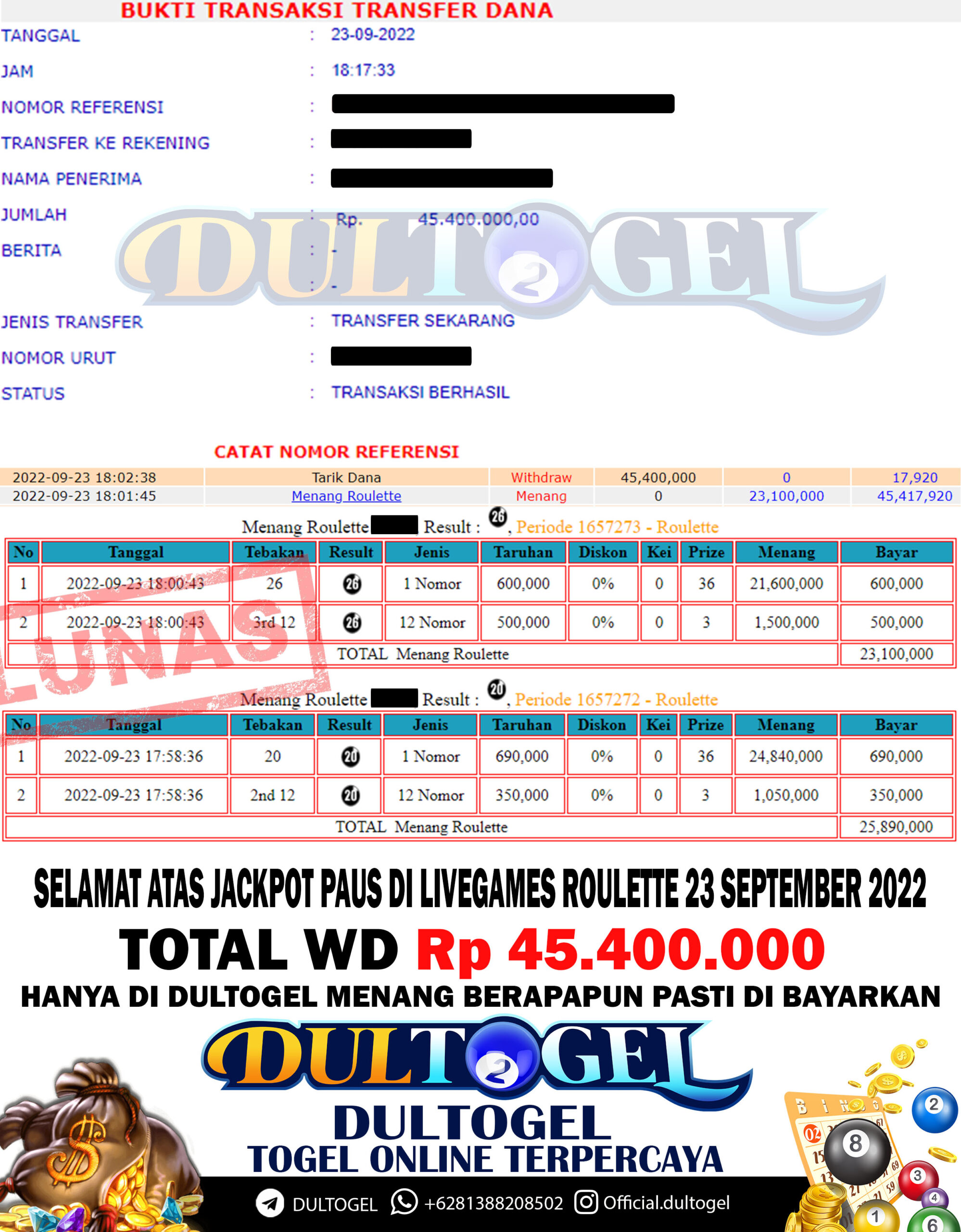 BUKTI JP DULTOGEL 23 SEPTEMBER 2022