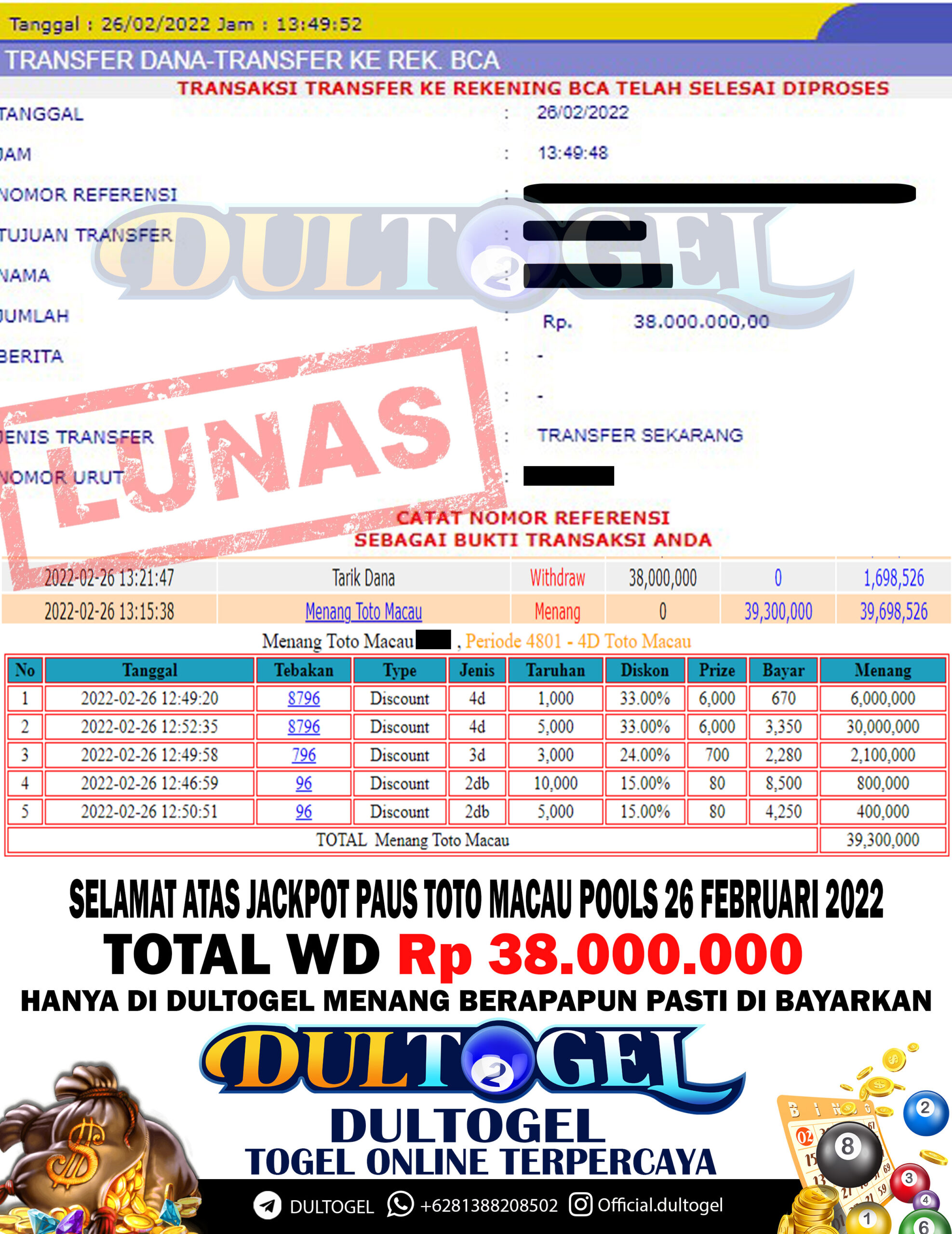 BUKTI JP DULTOGEL 26 FEBRUARI 2022