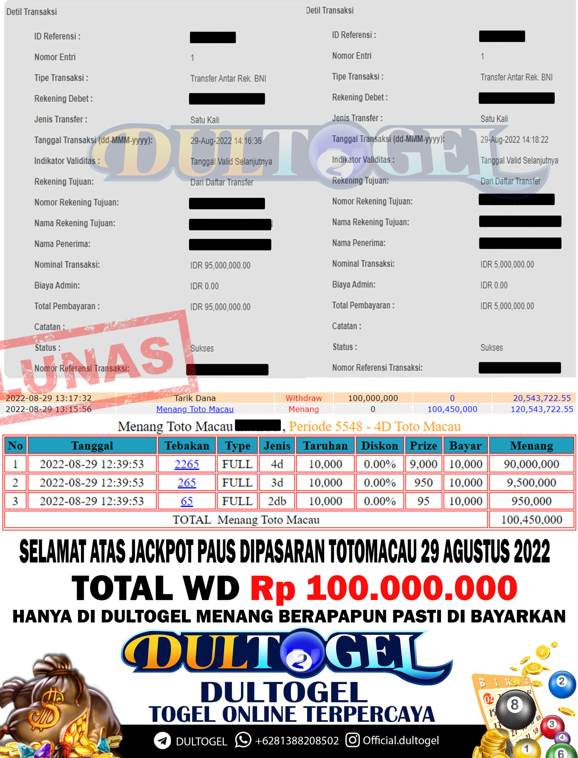 BUKTI JP DULTOGEL 29 AGUSTUS 2022