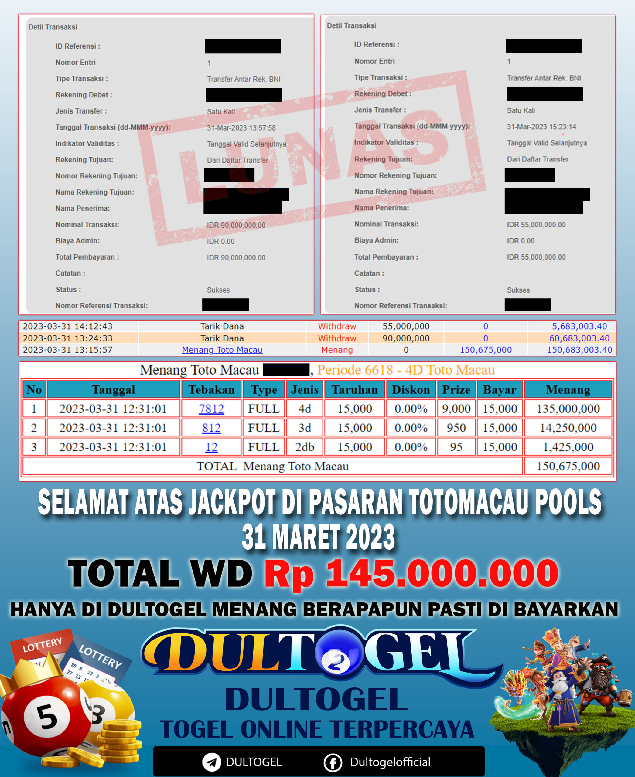BUKTI JP DULTOGEL 31 MARET 2023