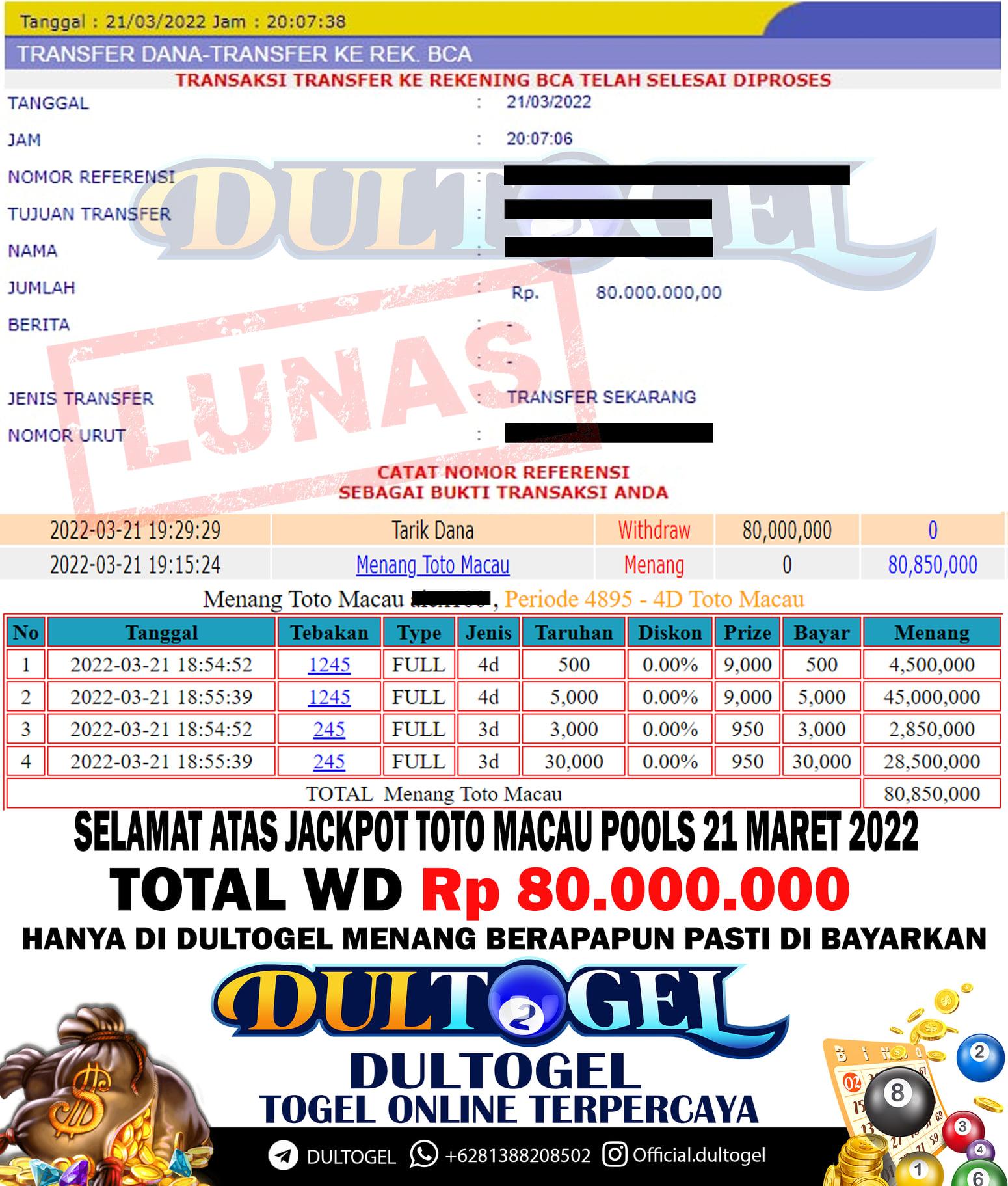 BUKTI JP DULTOGEL 21 MARET 2022