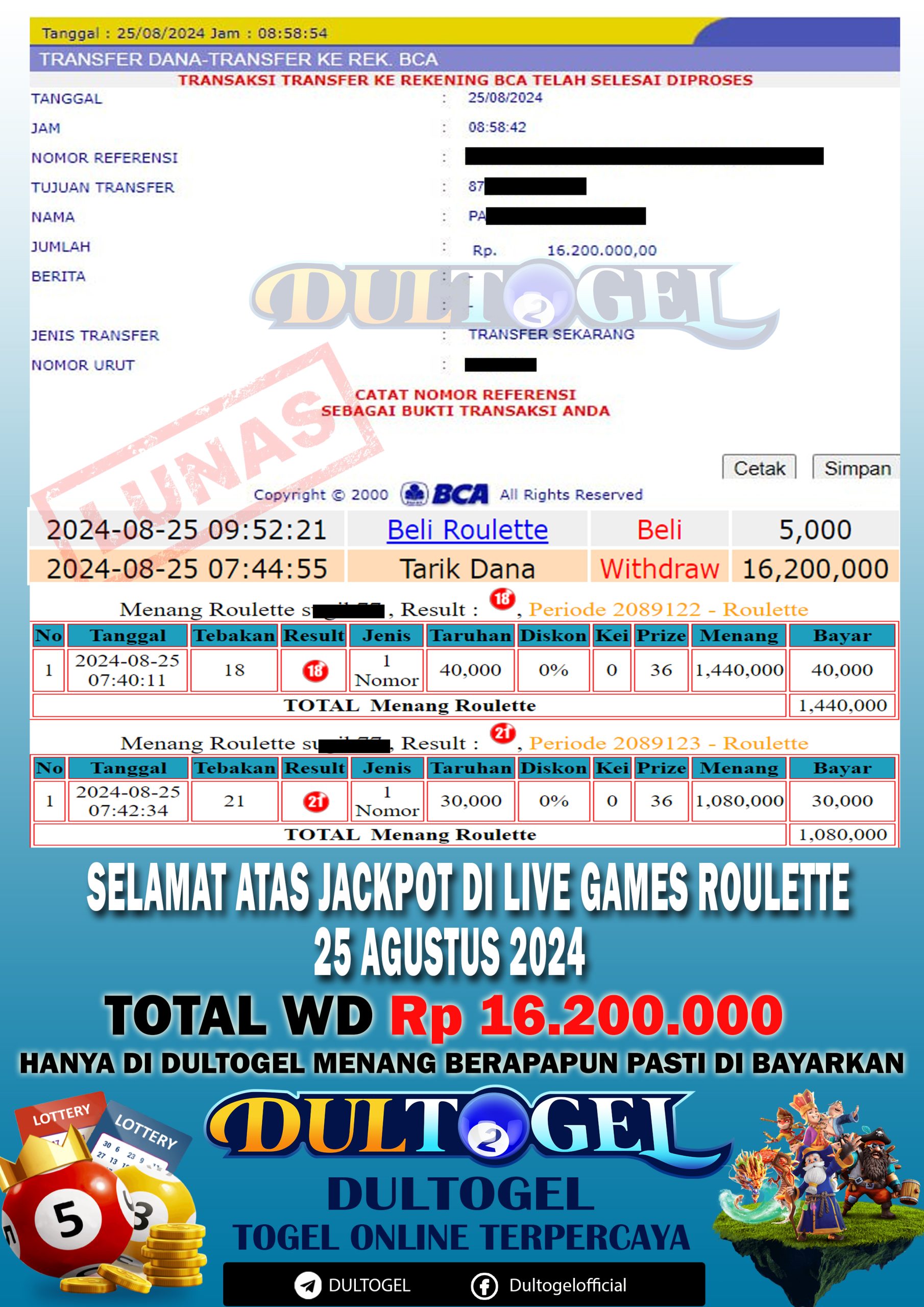 BUKTI JP DULTOGEL 25 AGUSTUS 2024