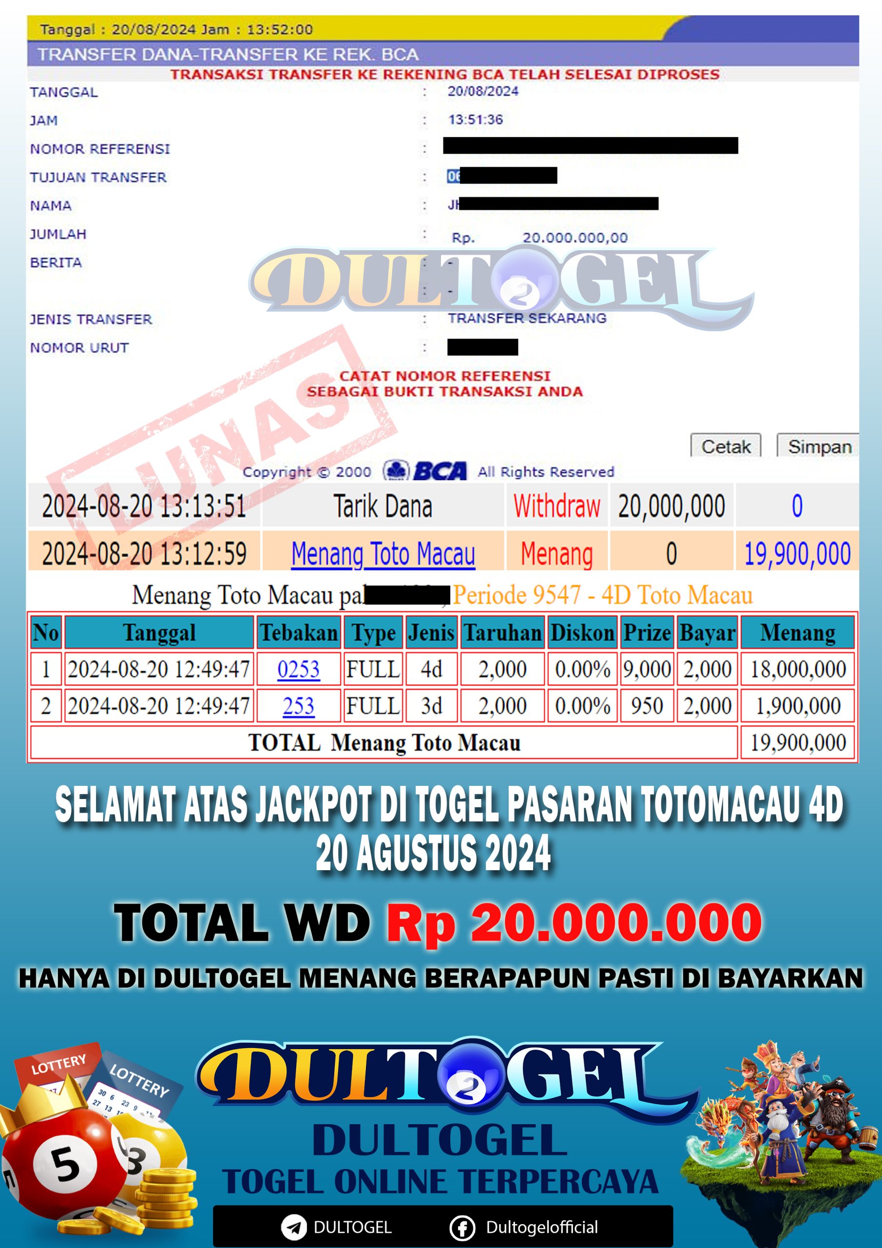 BUKTI JP DULTOGEL 20 AGUSTUS 2024