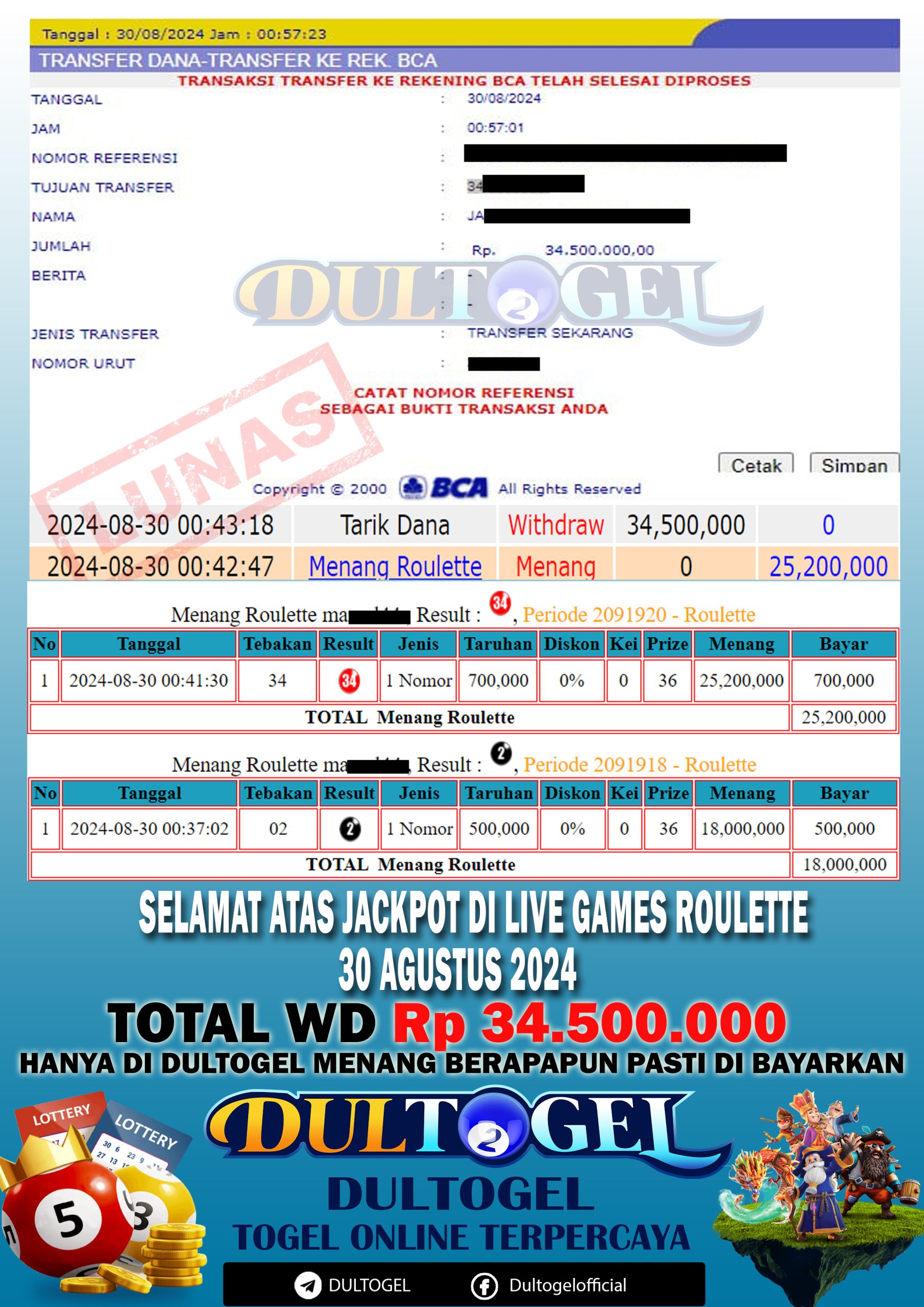 BUKTI JP DULTOGEL 30 AGUSTUS 2024