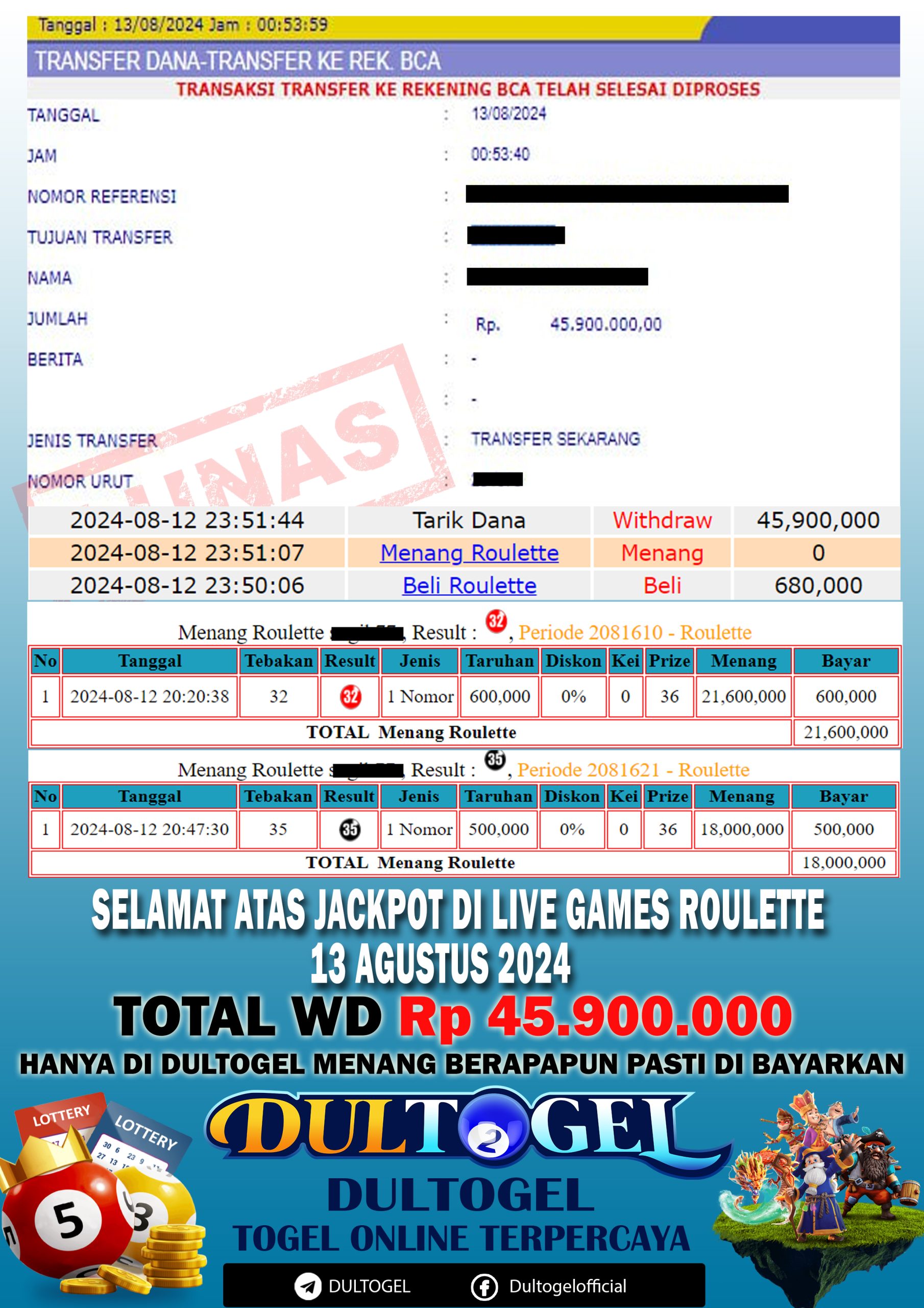 BUKTI JP DULTOGEL 13 AGUSTUS 2024