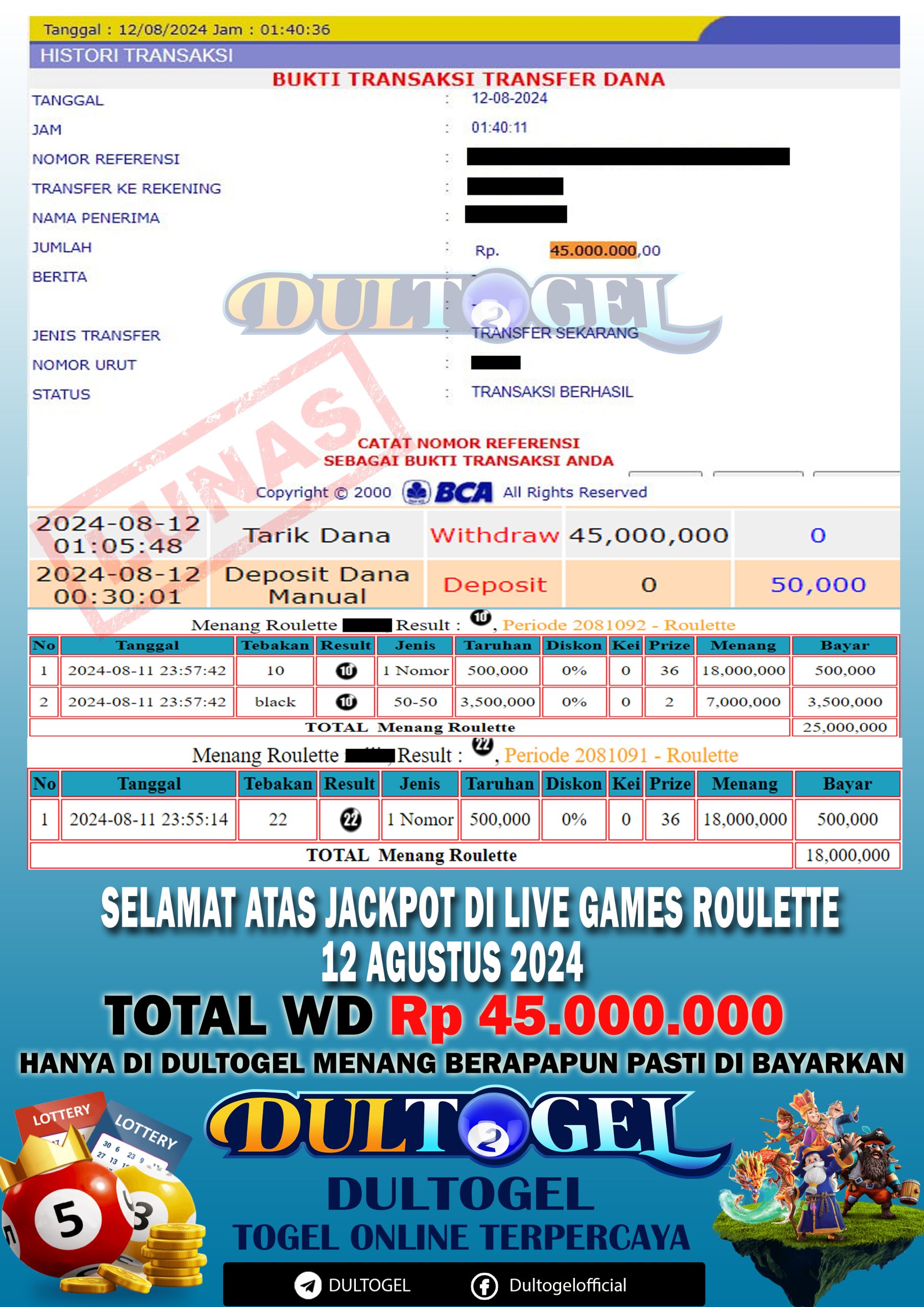BUKTI JP DULTOGEL 12 AGUSTUS 2024