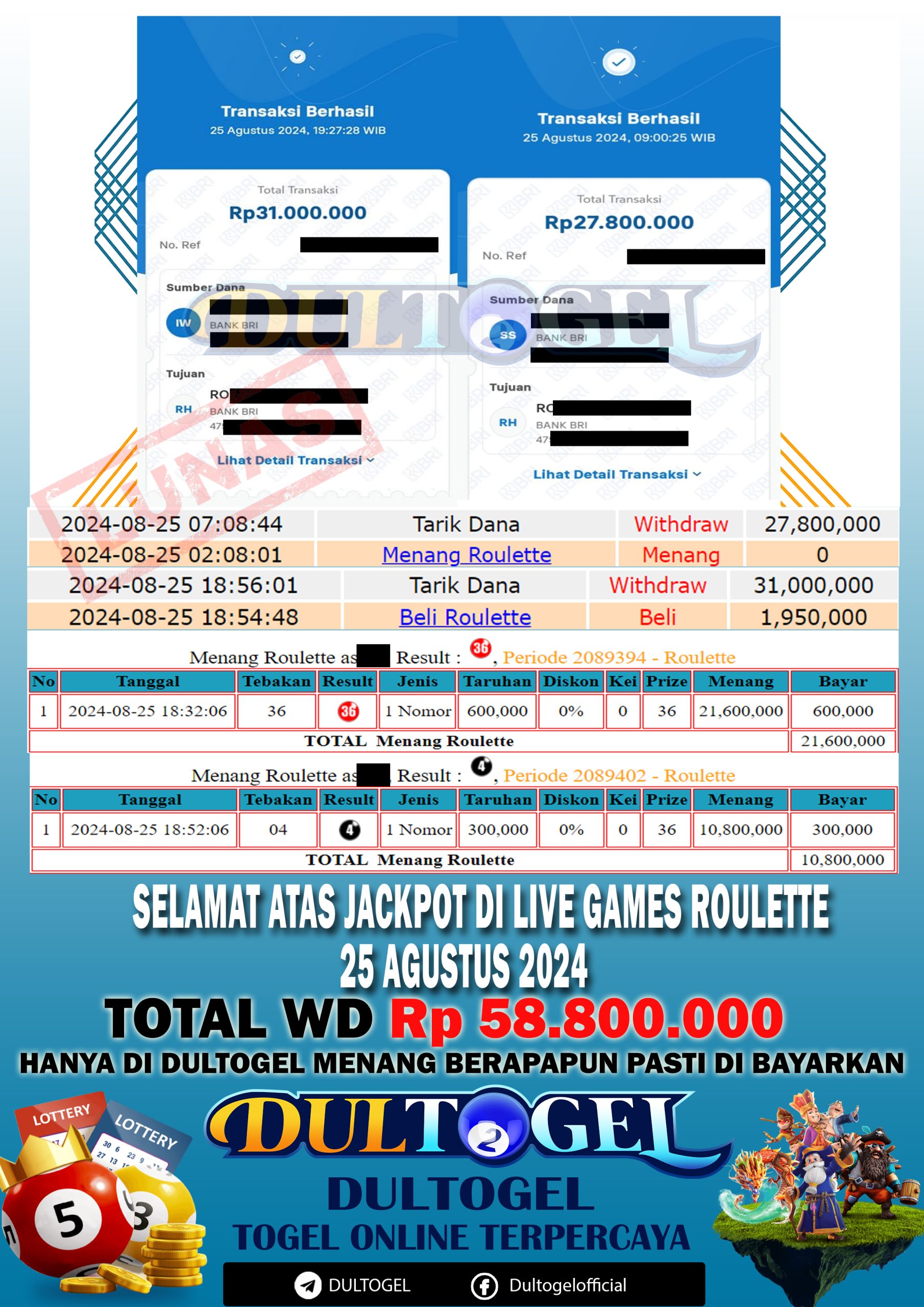 BUKTI JP DULTOGEL 25 AGUSTUS 2024