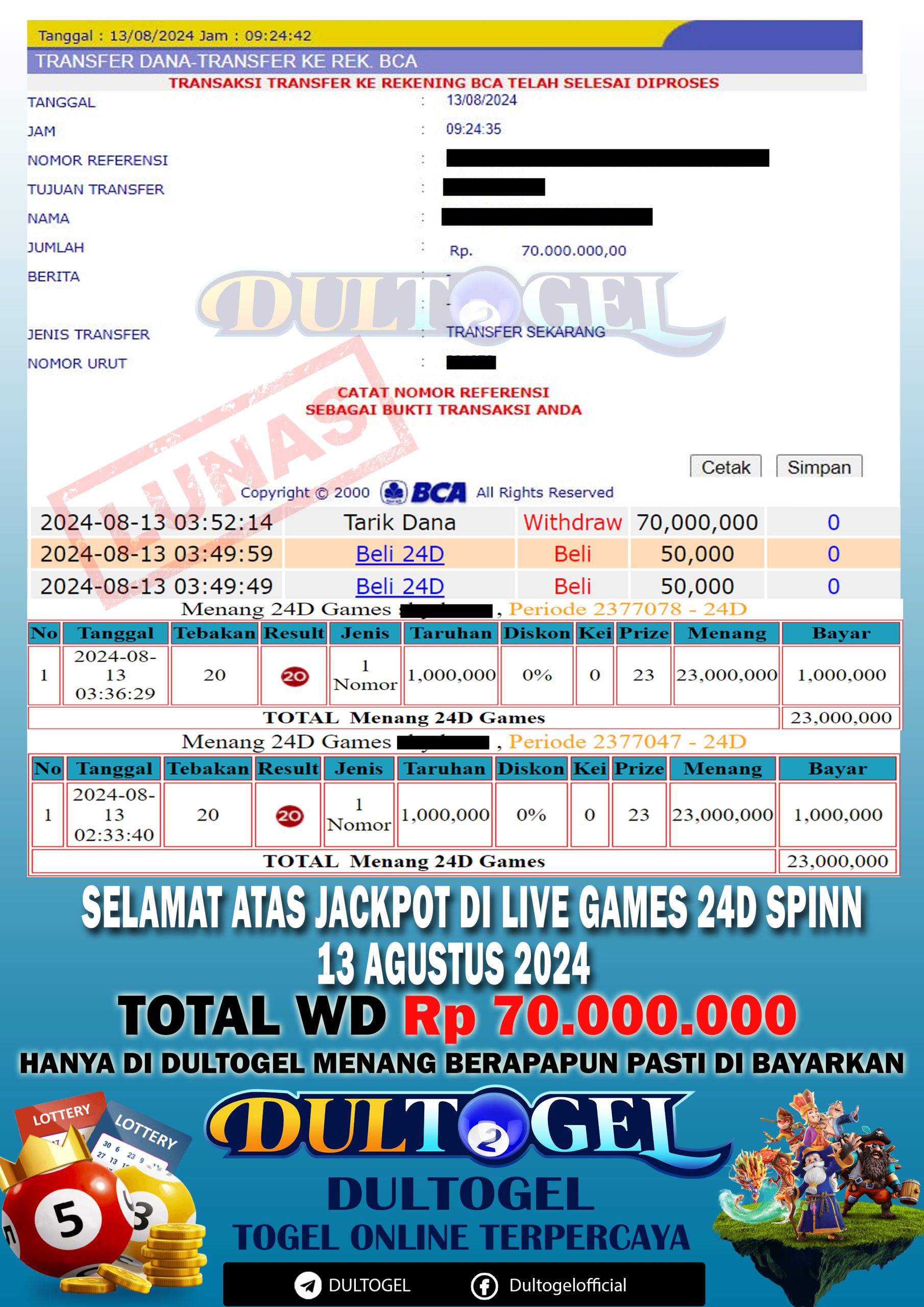 BUKTI JP DULTOGEL 13 AGUSTUS 2024