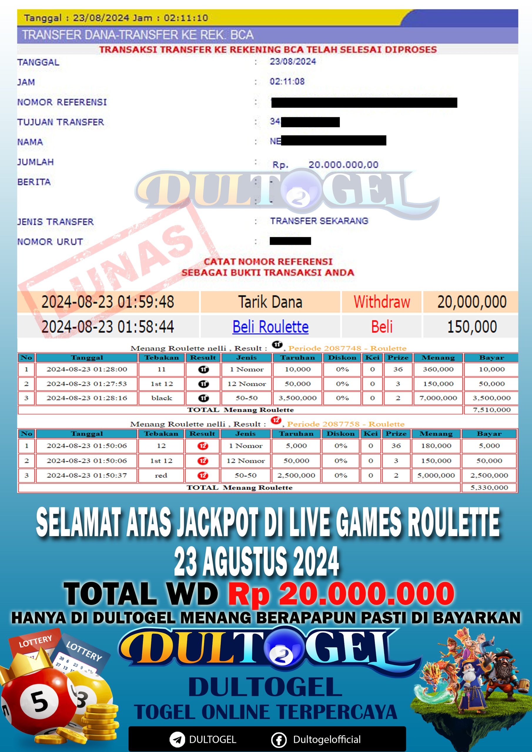 BUKTI JP DULTOGEL 23 AGUSTUS 2024