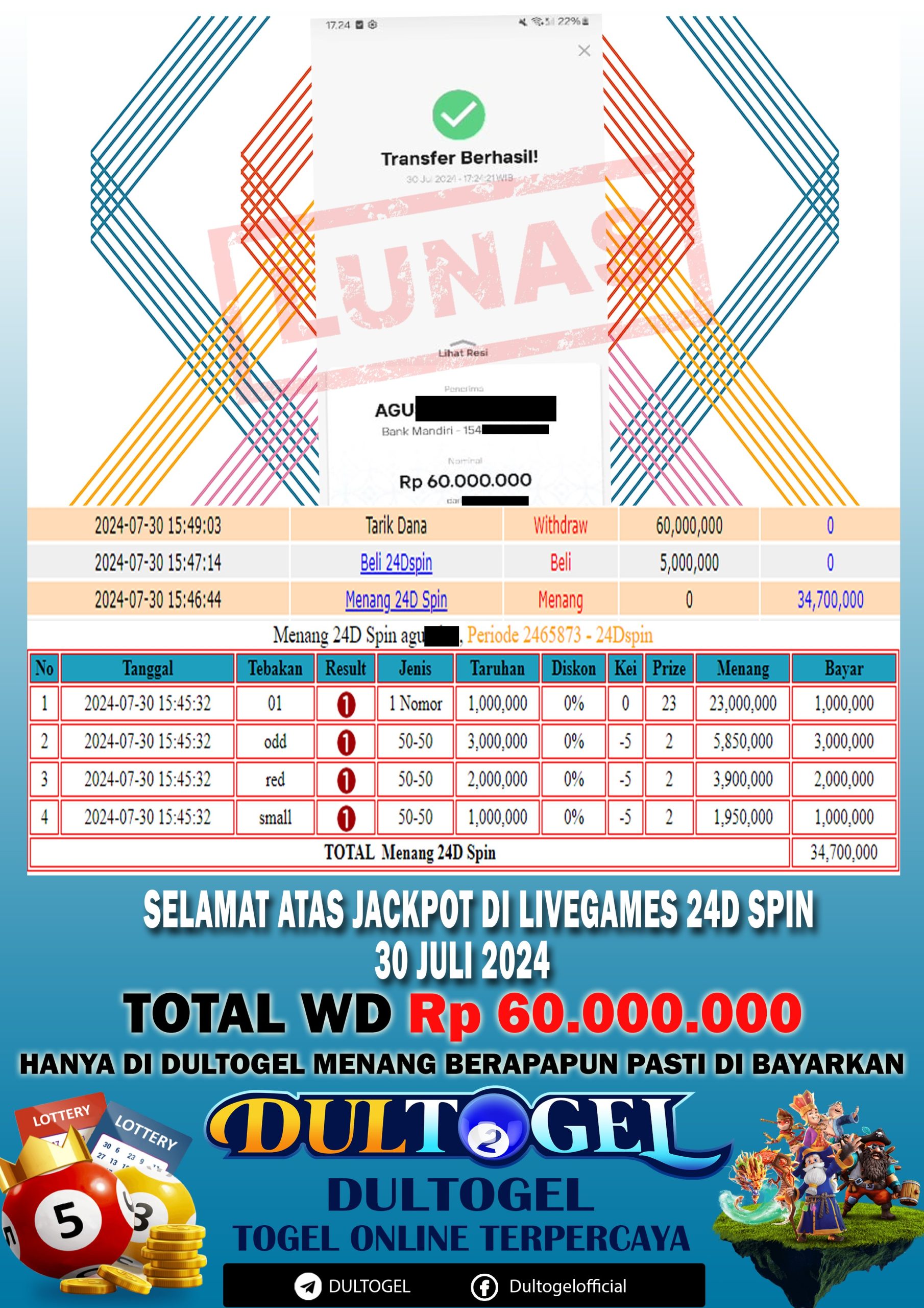 BUKTI JP DULTOGEL 31 JULI 2024