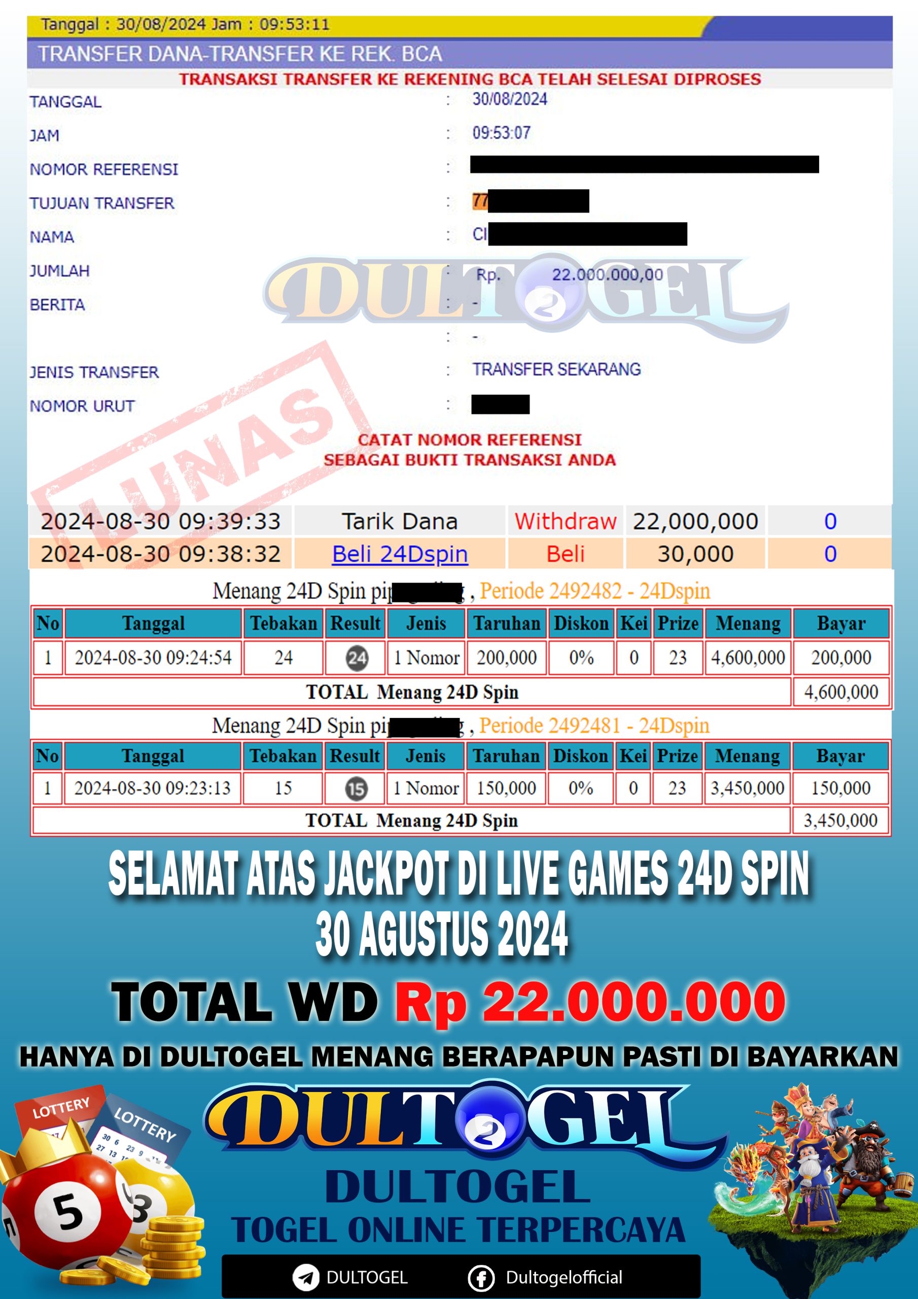 BUKTI JP DULTOGEL 30 AGUSTUS 2024
