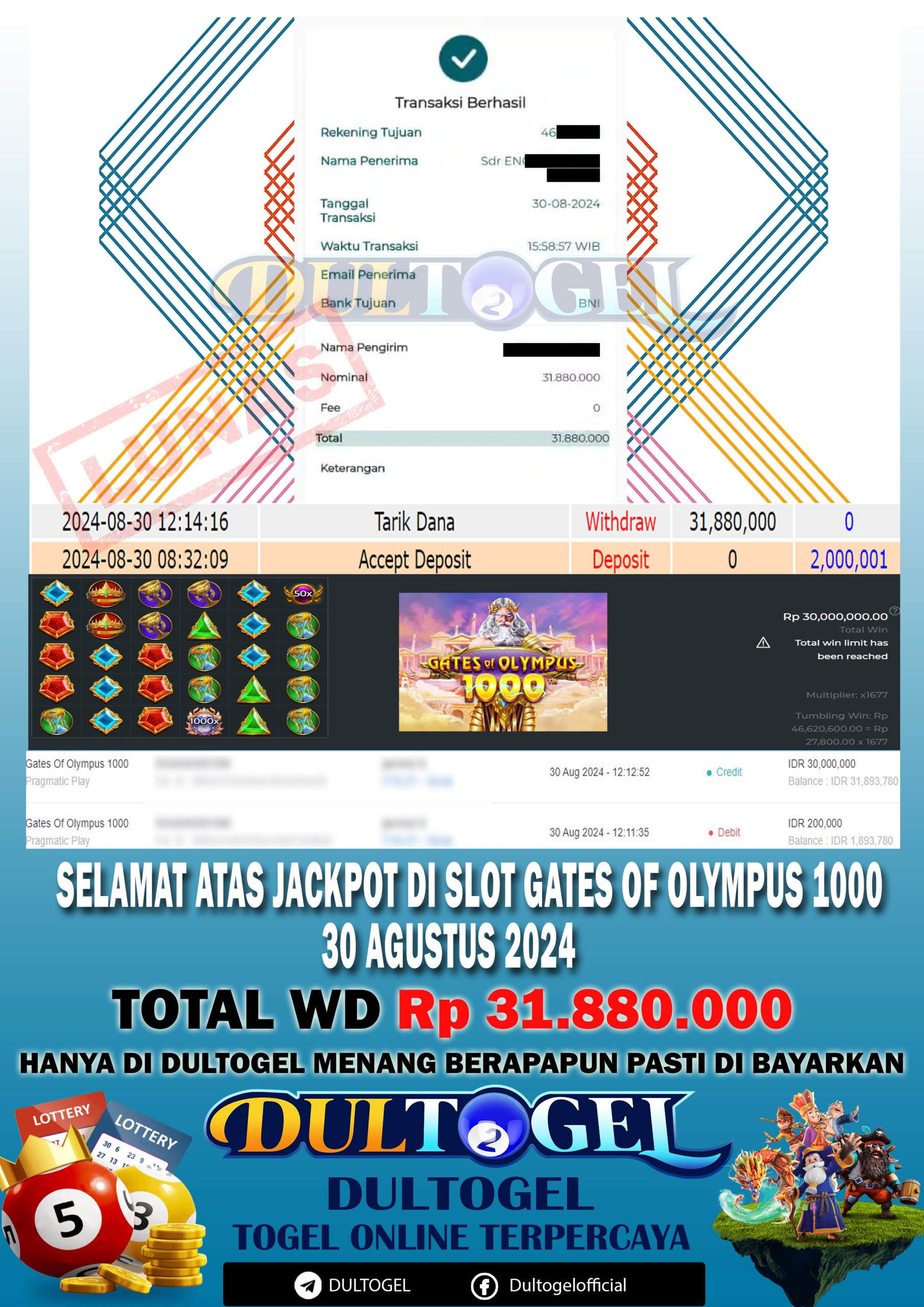 BUKTI JP DULTOGEL 30 AGUSTUS 2024