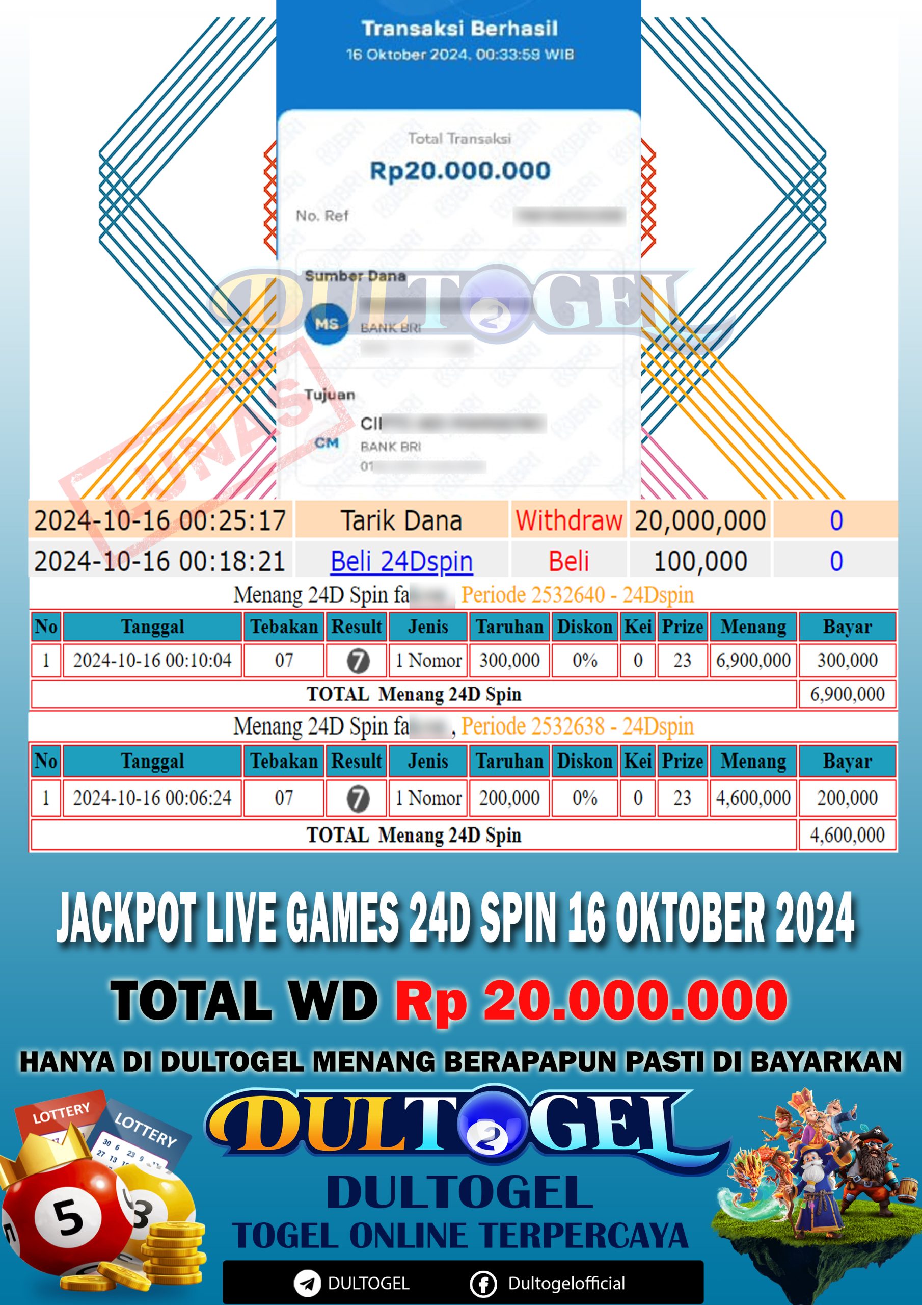BUKTI JP DULTOGEL 16 OKTOBER 2024