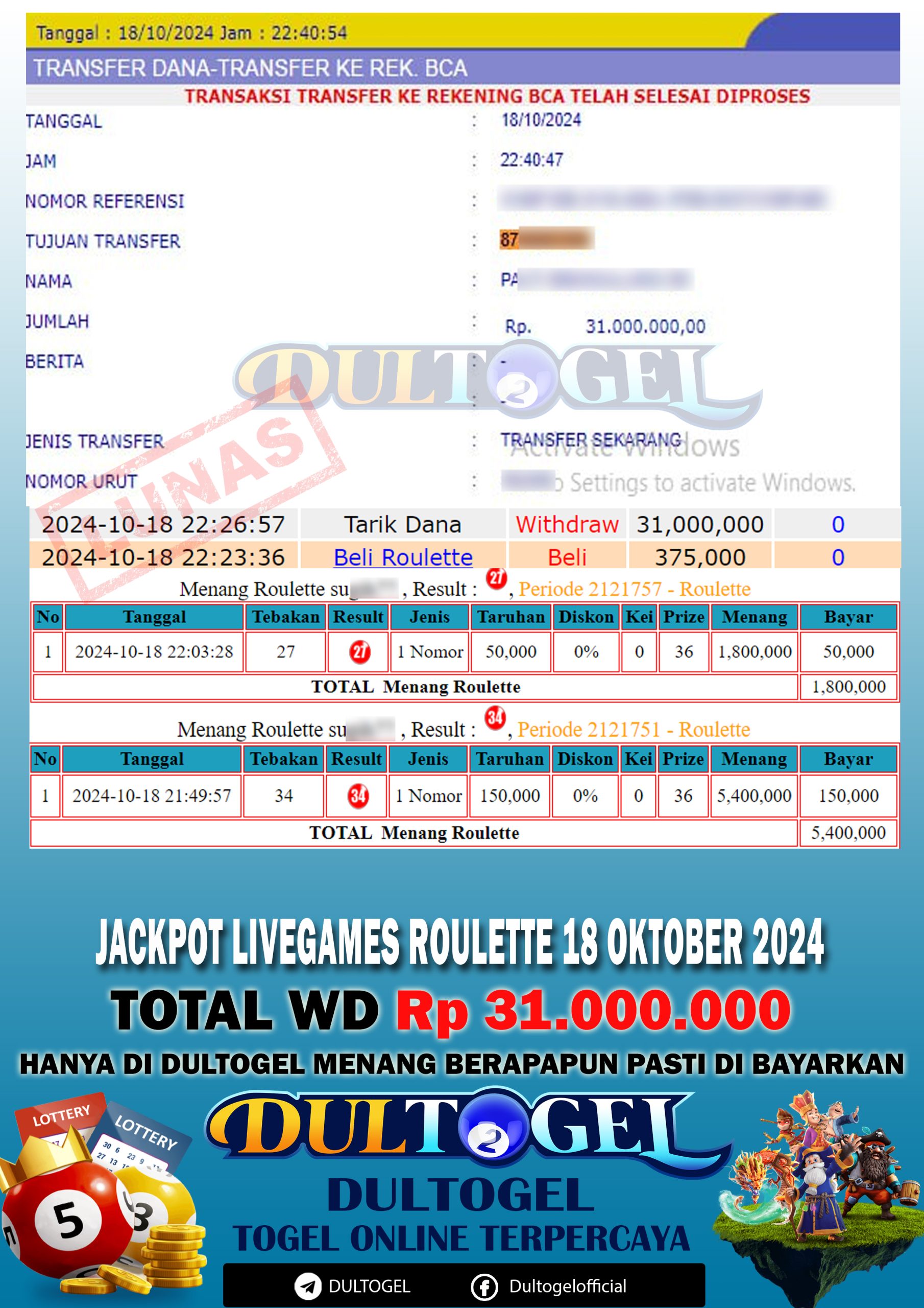 BUKTI JP DULTOGEL 18 OKTOBER 2024