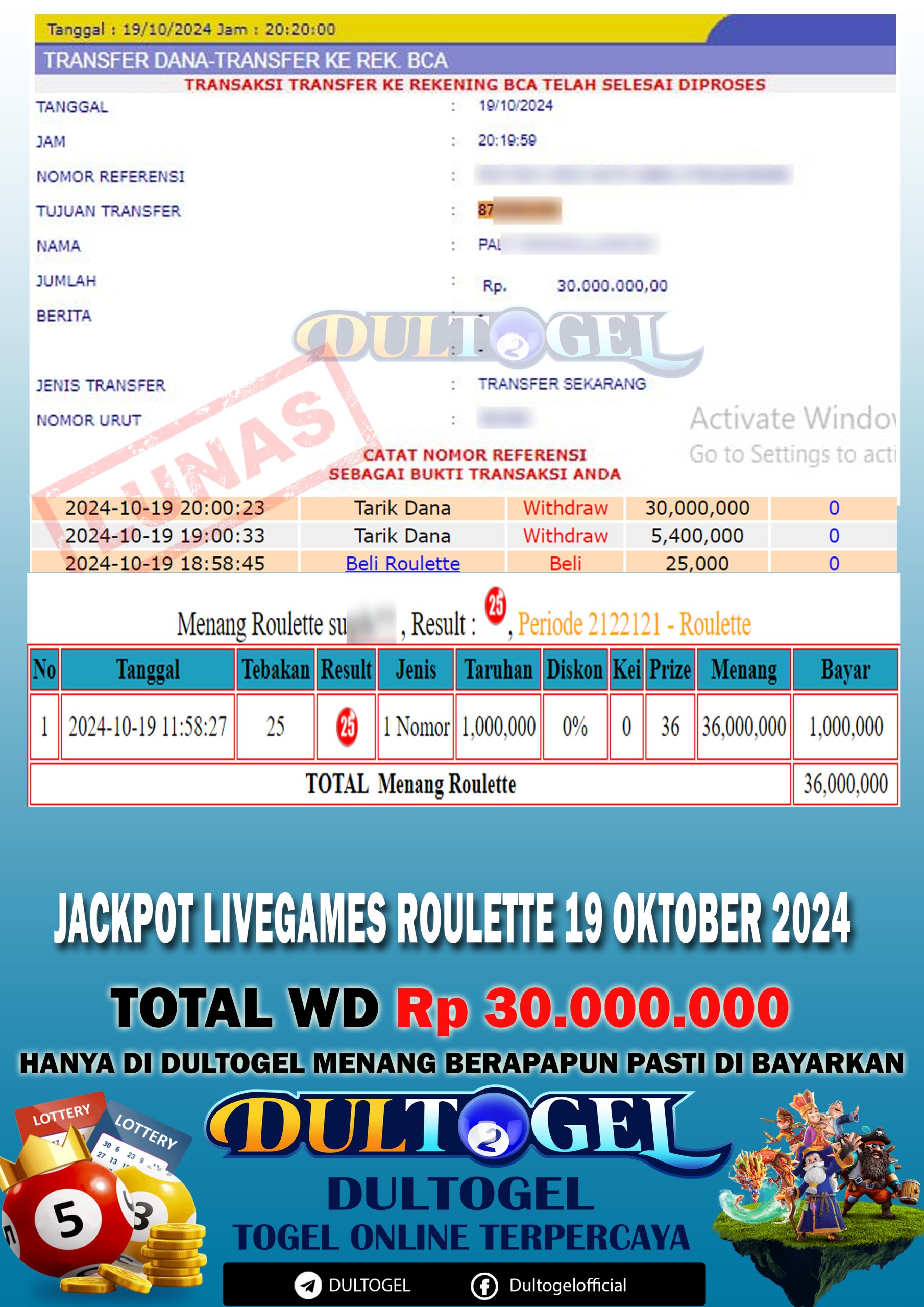 BUKTI JP DULTOGEL 19 OKTOBER 2024