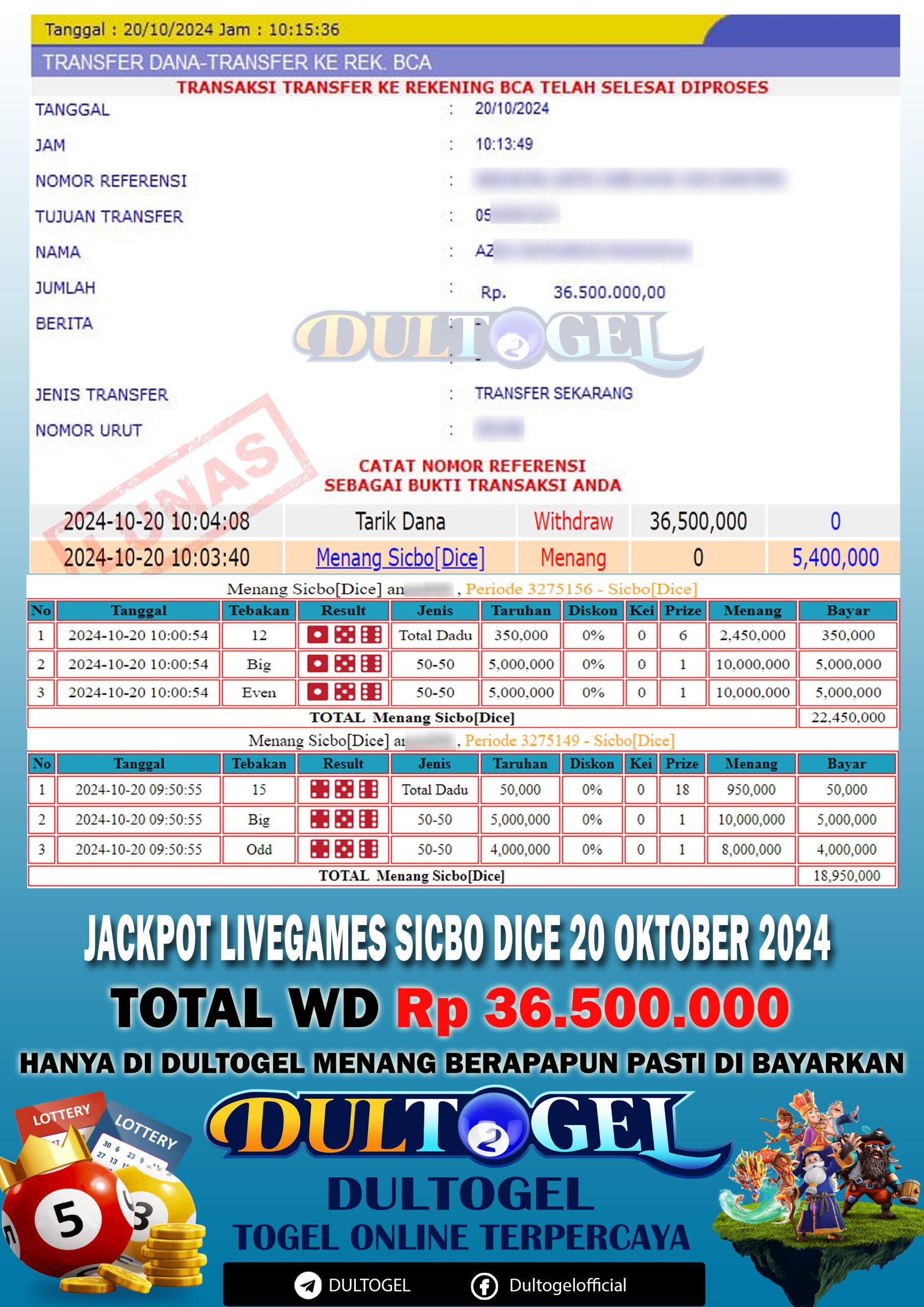 BUKTI JP DULTOGEL 20 OKTOBER 2024