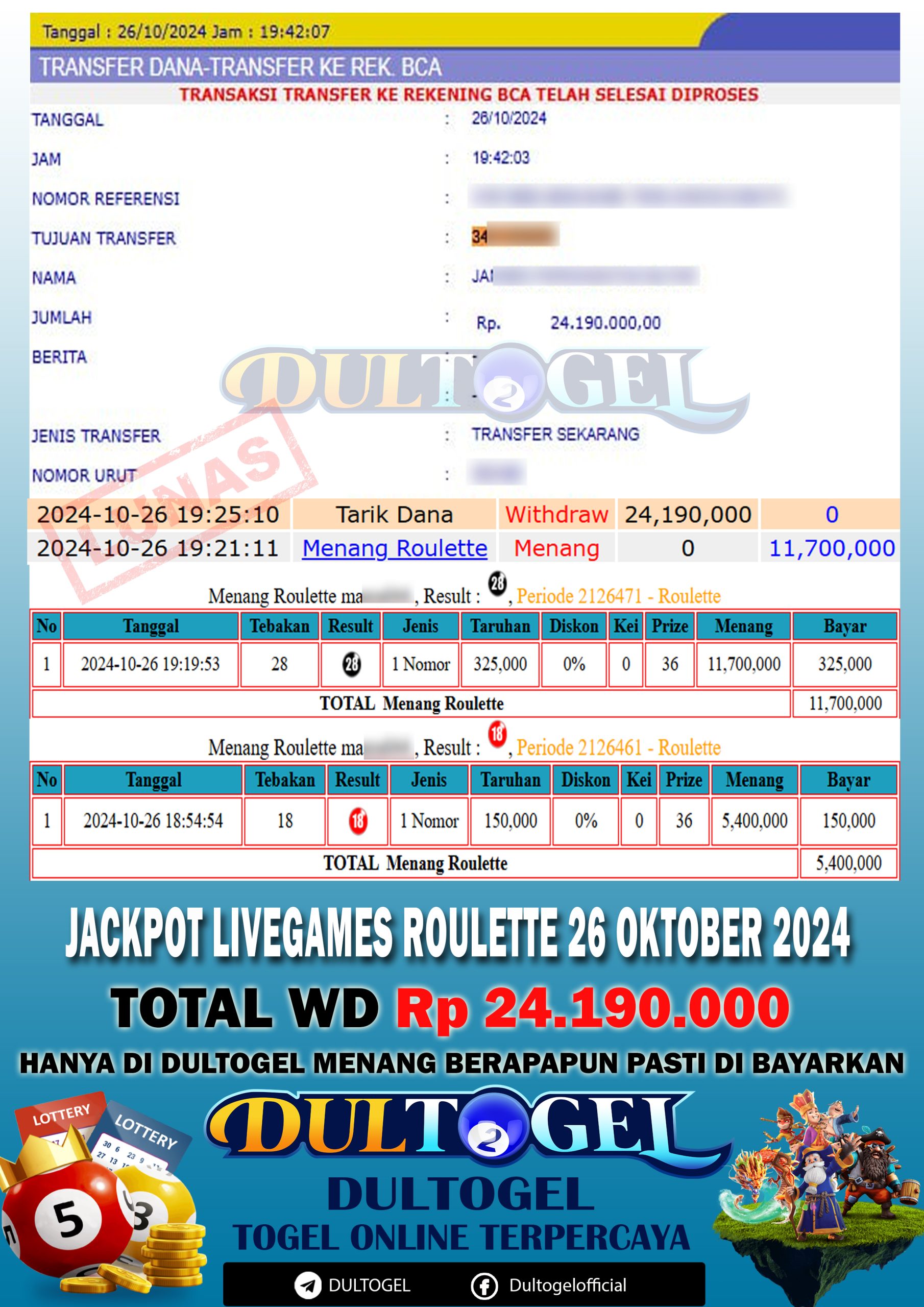 BUKTI JP DULTOGEL 26 OKTOBER 2024