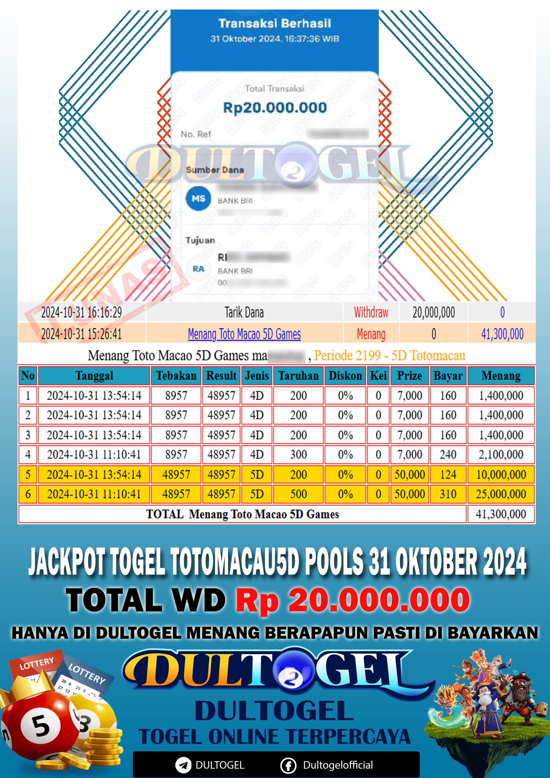 BUKTI JP DULTOGEL 31 OKTOBER 2024