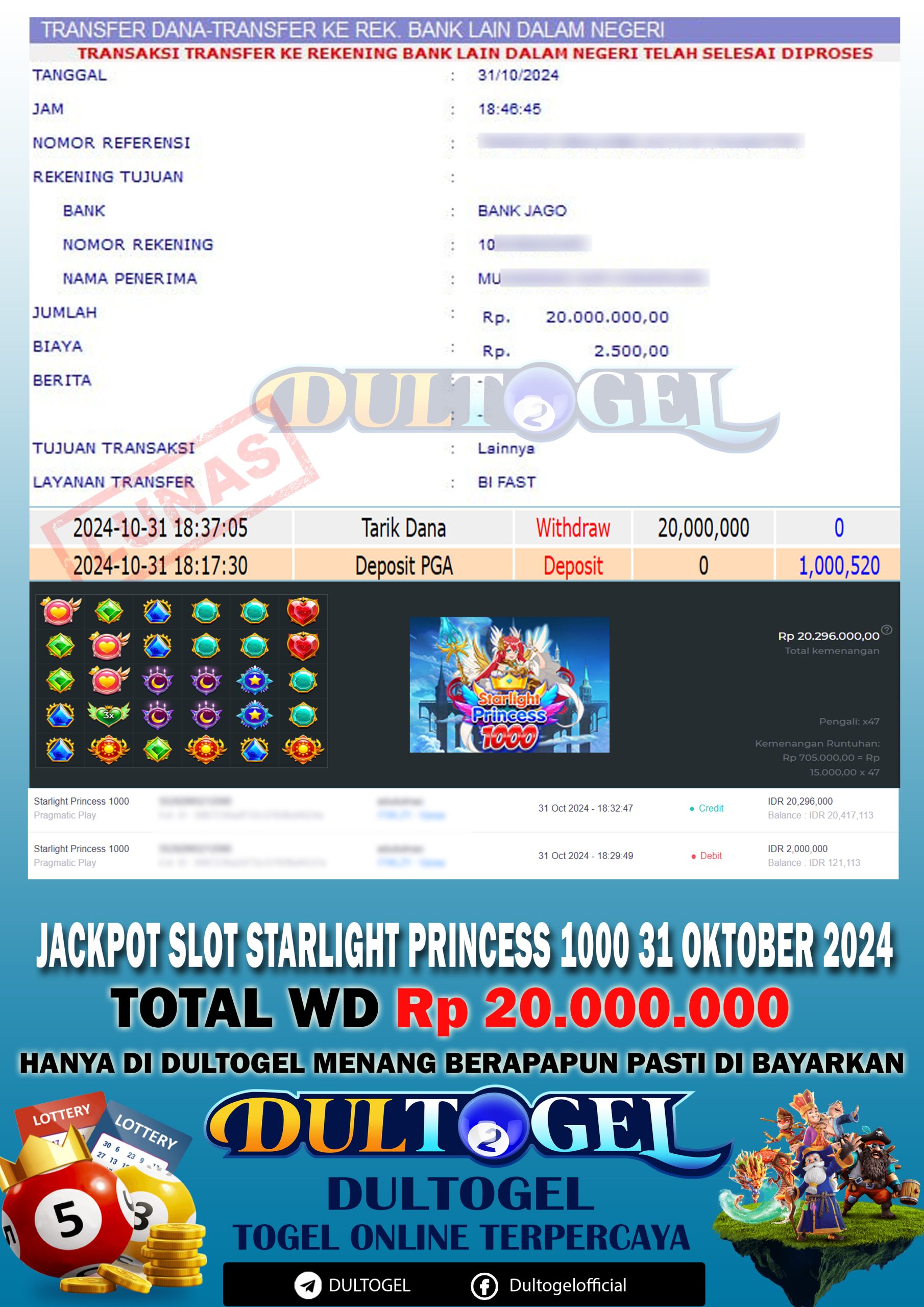 BUKTI JP DULTOGEL 31 OKTOBER 2024
