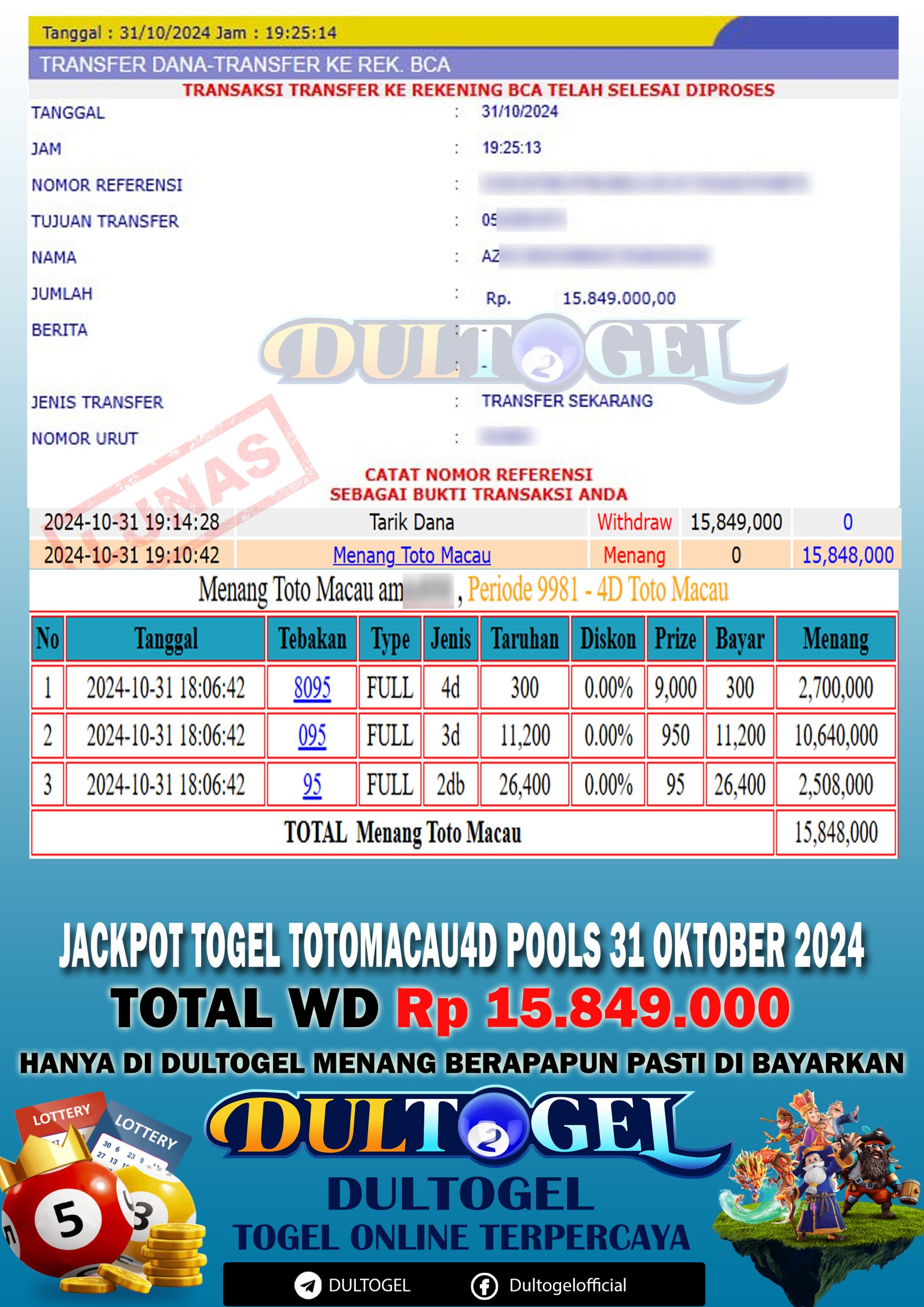BUKTI JP DULTOGEL 31 OKTOBER 2024