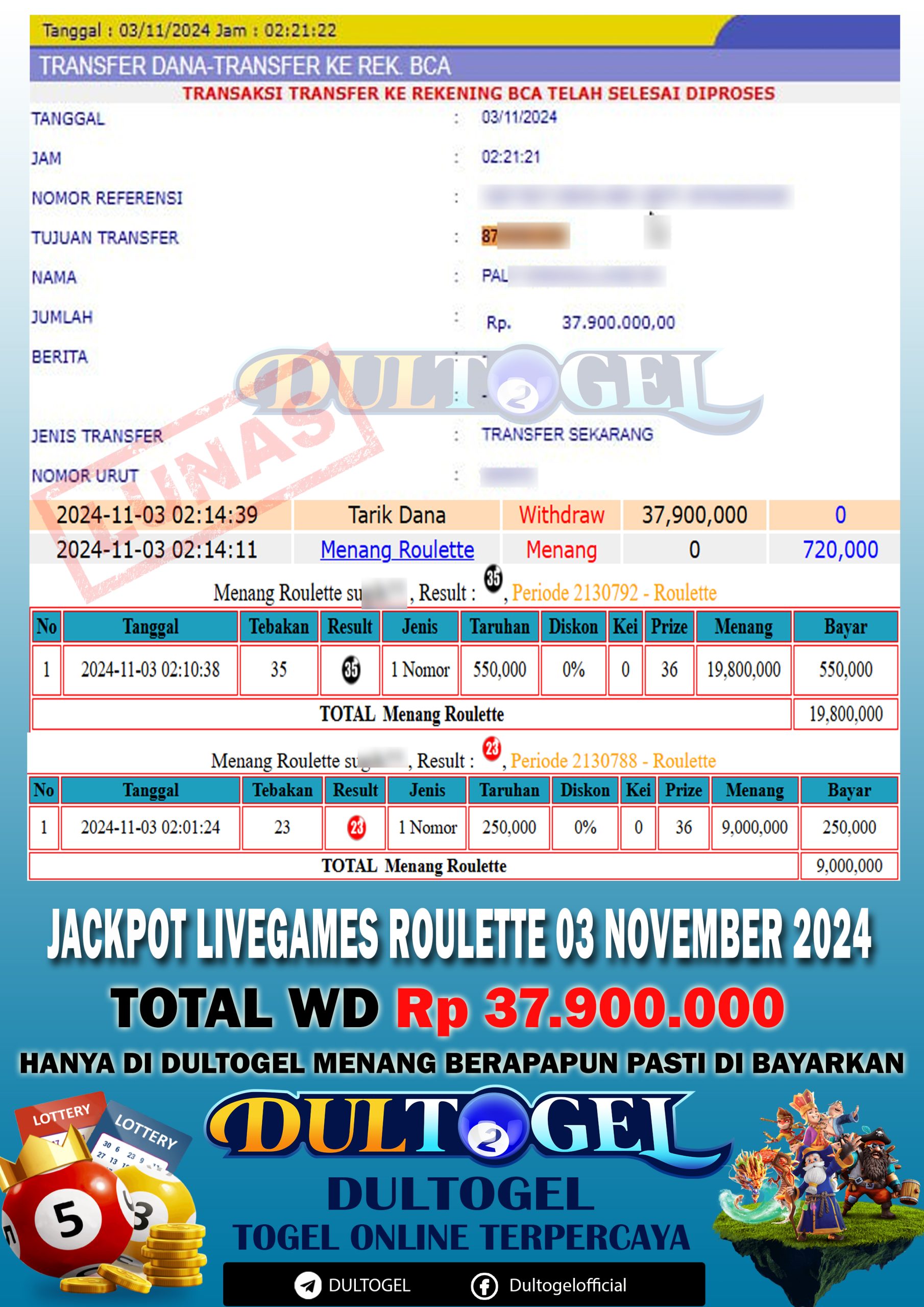 BUKTI JP DULTOGEL 03 NOVEMBER 2024