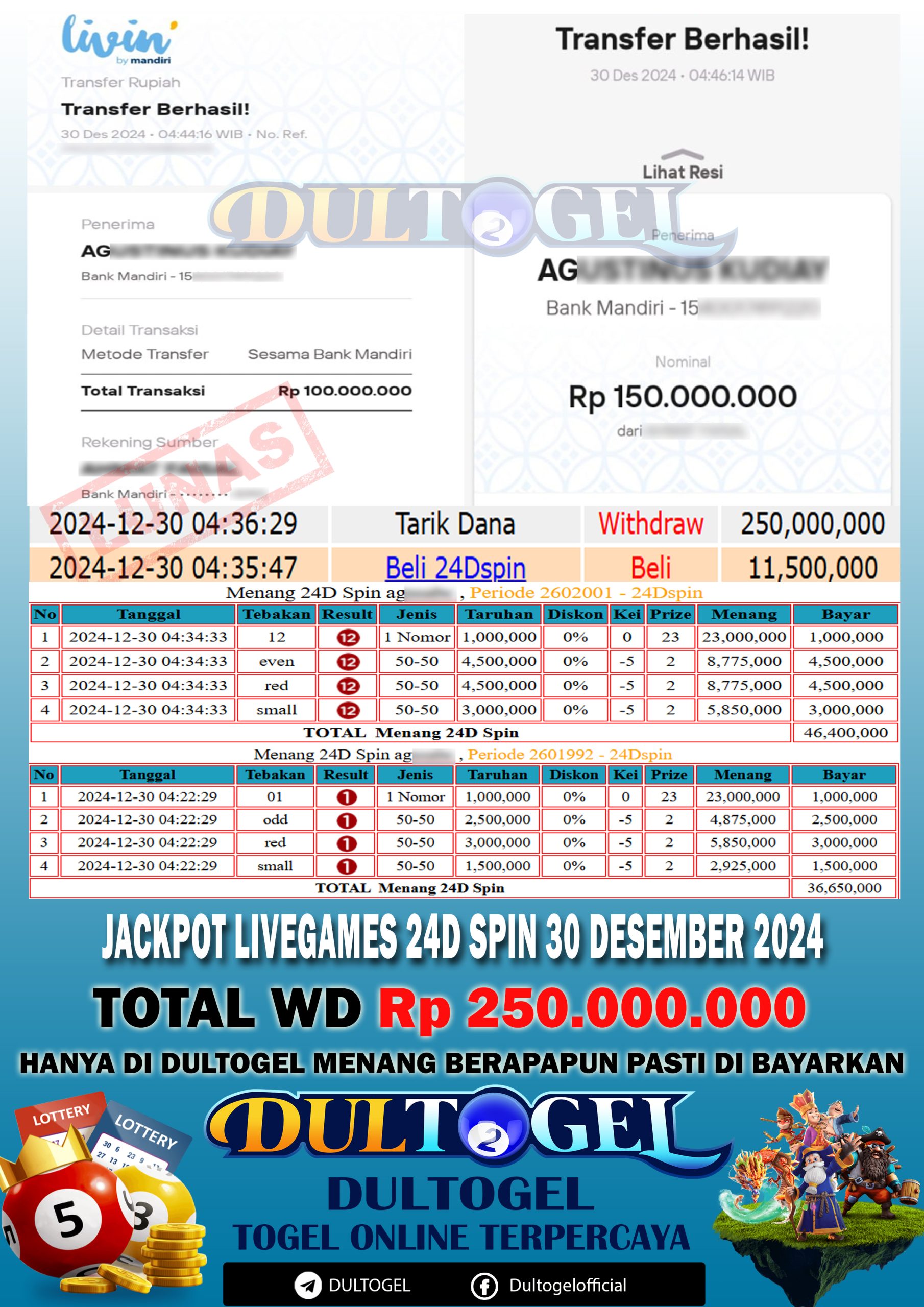 BUKTI JP DULTOGEL 30 DESEMBER 2024