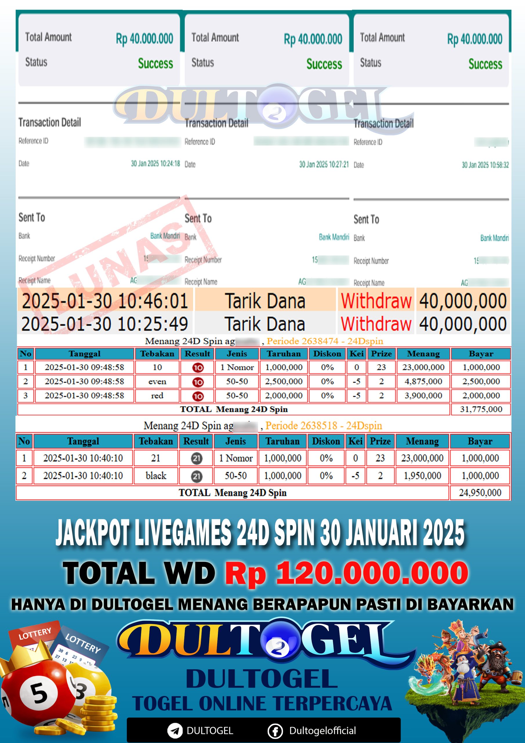 BUKTI JP DULTOGEL 30 JANUARI 2025