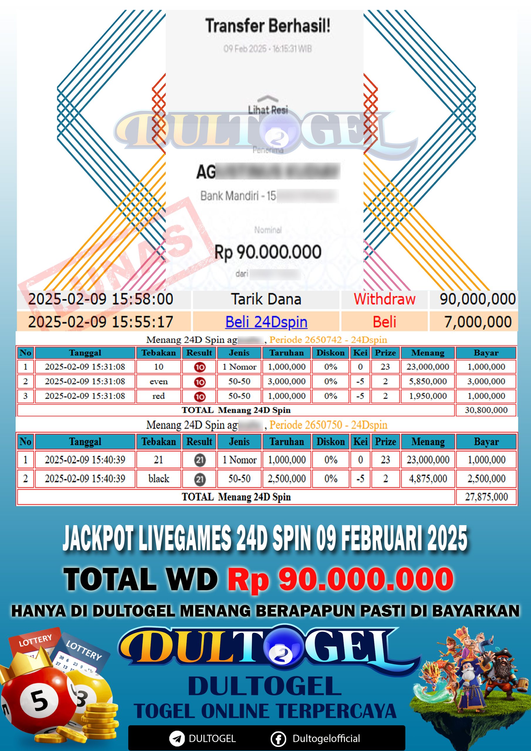 BUKTI JP DULTOGEL 09 FEBRUARI 2025