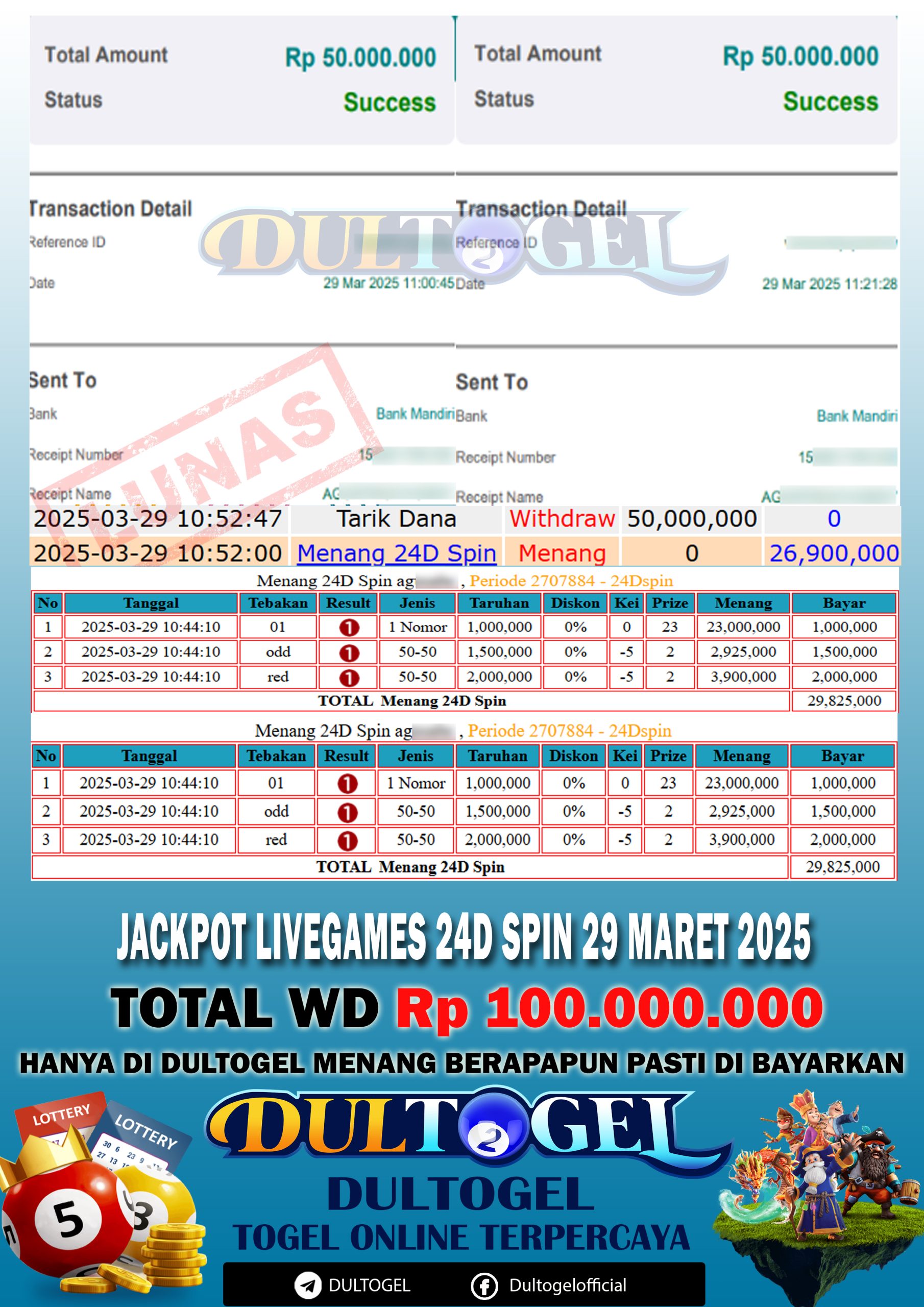 BUKTI JP DULTOGEL 29 MARET 2025