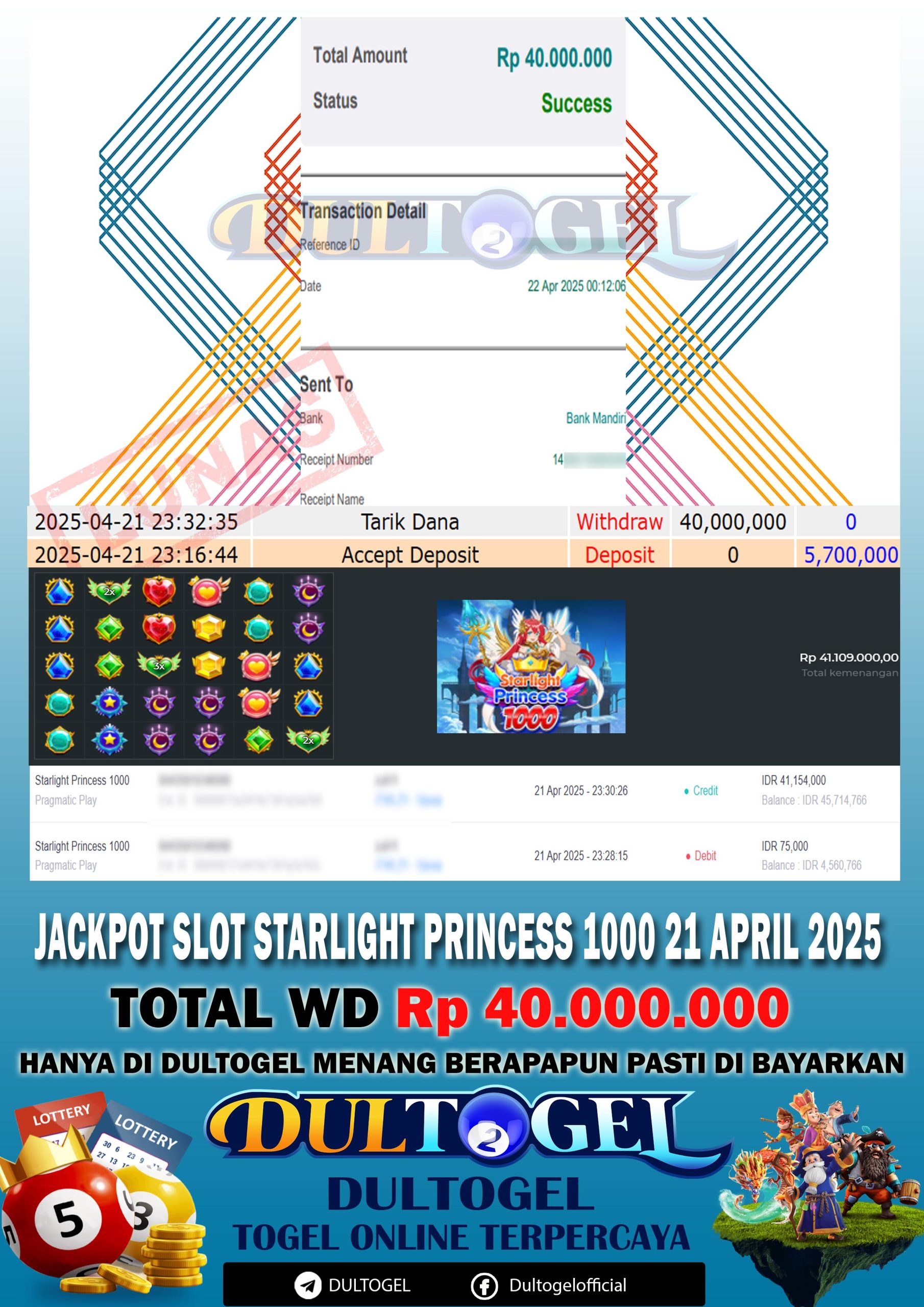 BUKTI JP DULTOGEL 21 APRIL 2025