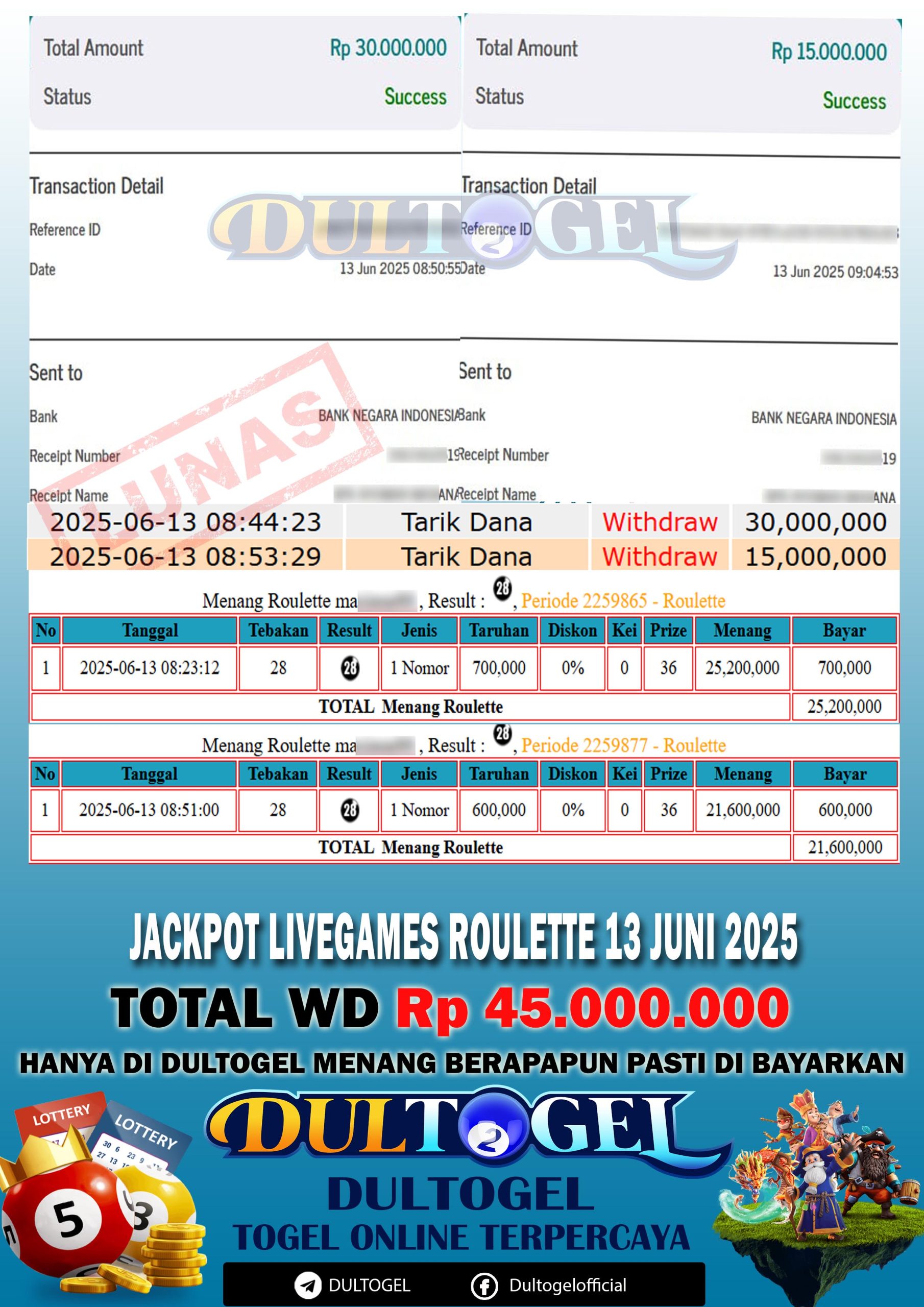 BUKTI JP DULTOGEL 13 JUNI 2025
