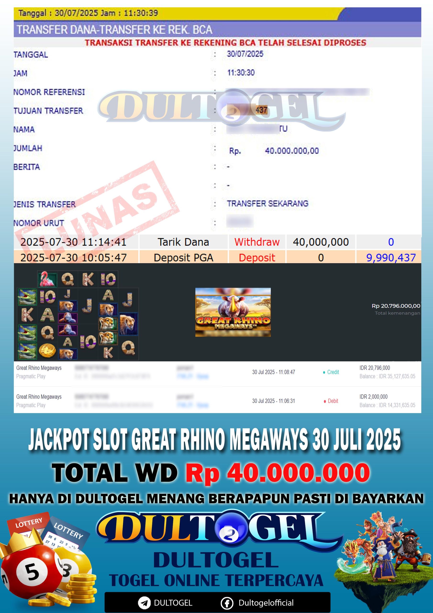 BUKTI JP DULTOGEL 30 JULI 2025