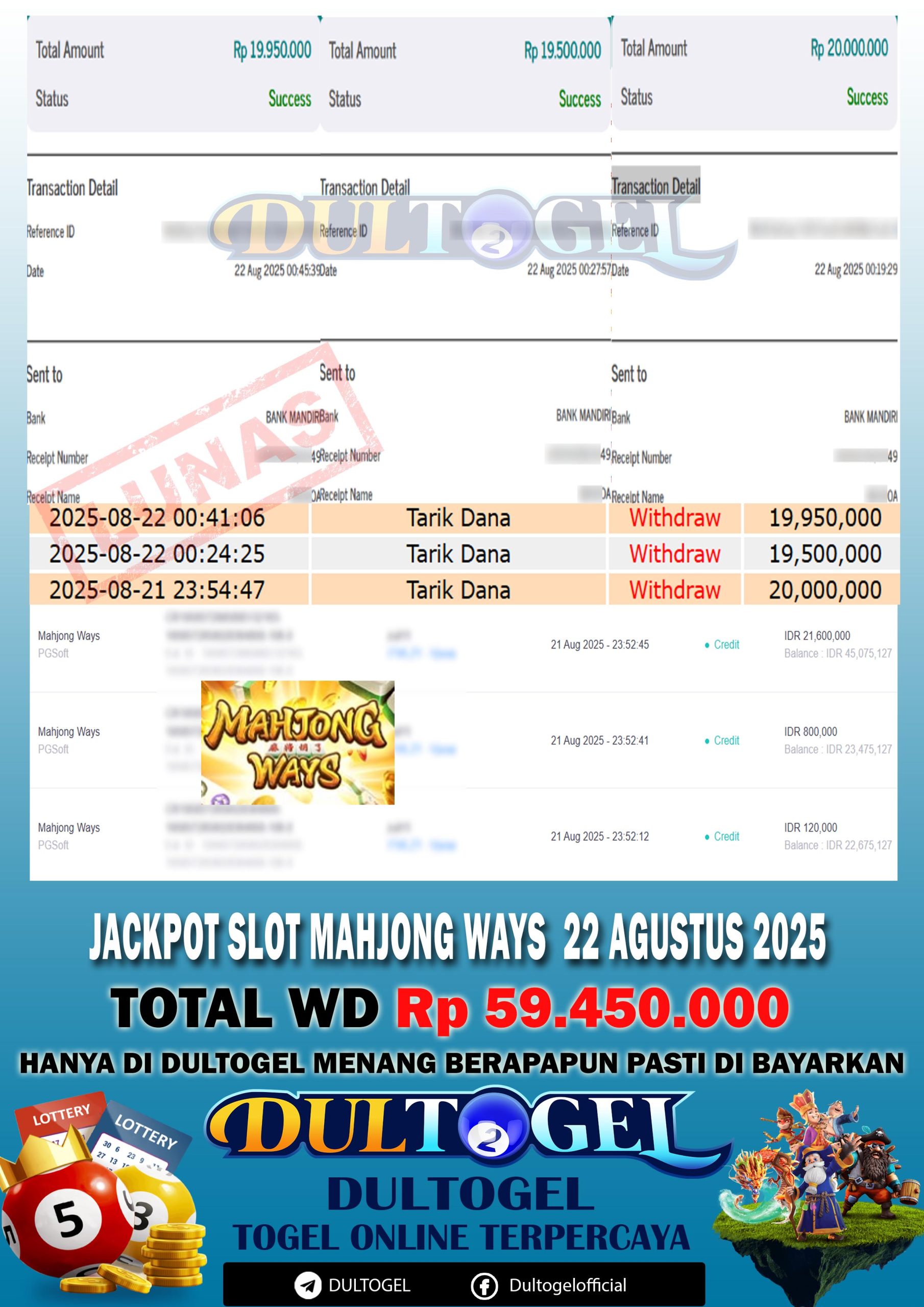 BUKTI JP DULTOGEL 22 AGUSTUS 2025