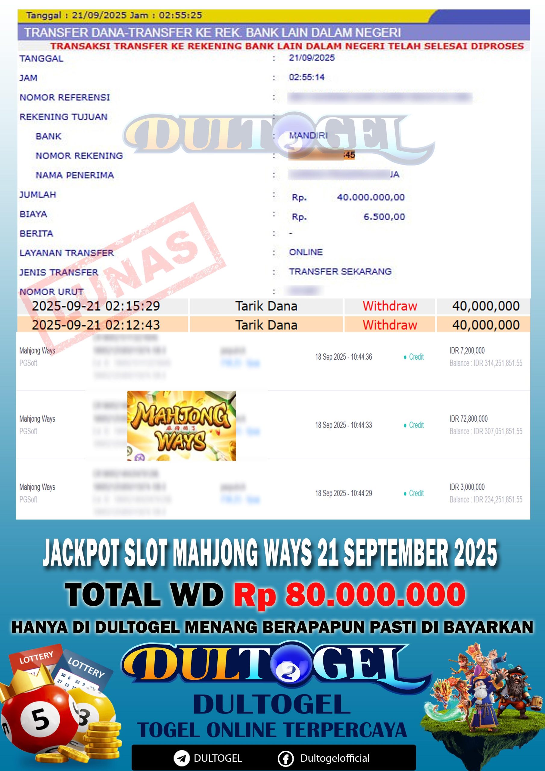 BUKTI JP DULTOGEL 21 SEPTEMBER 2025
