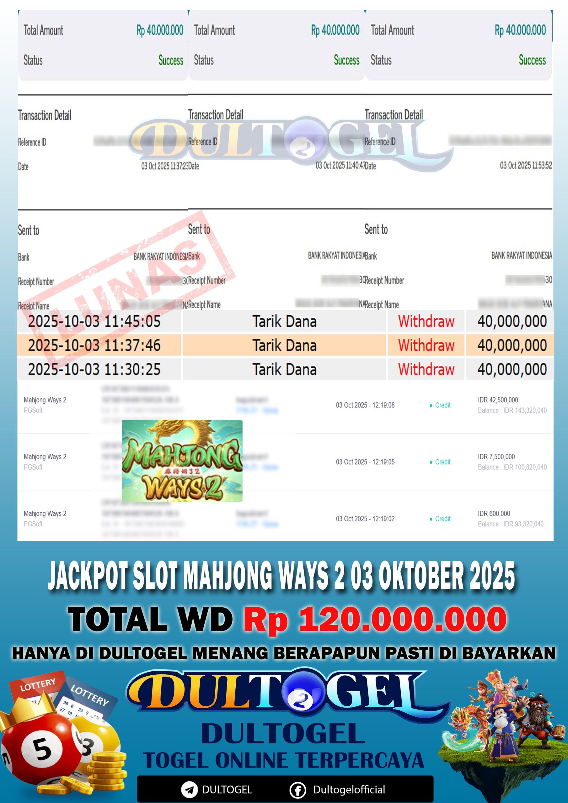 BUKTI JP DULTOGEL 03 OKTOBER 2025