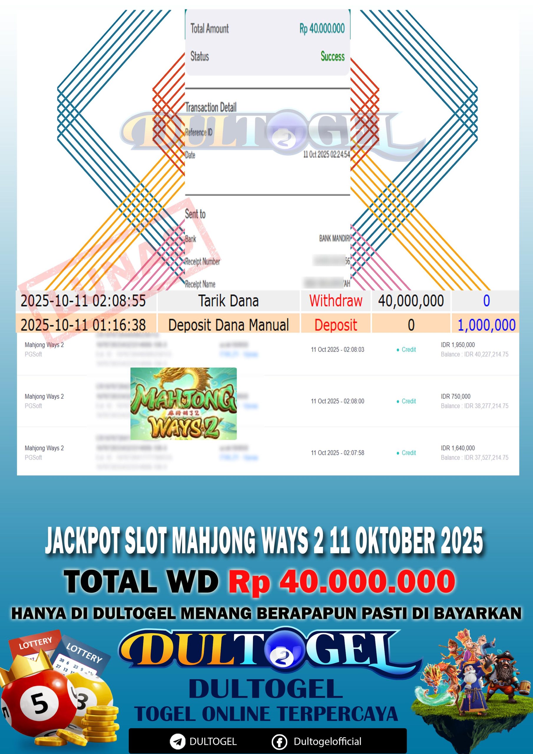 BUKTI JP DULTOGEL 11 OKTOBER 2025